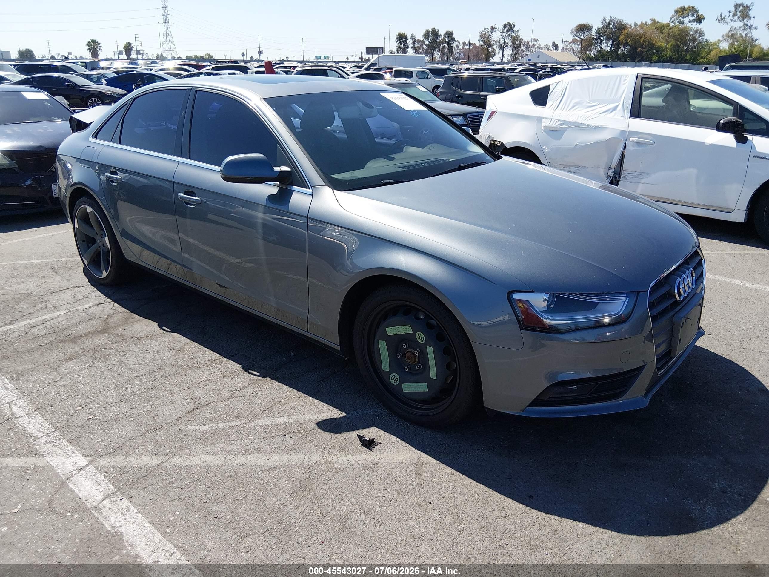 2013 Audi A4 2.0t Premium Gray vin: WAUAFAFL5DA194788