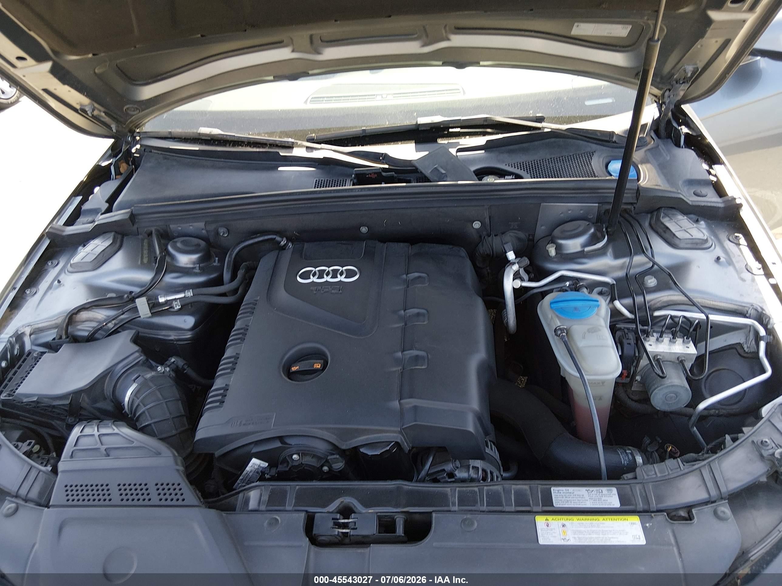 2013 Audi A4 2.0t Premium Gray vin: WAUAFAFL5DA194788