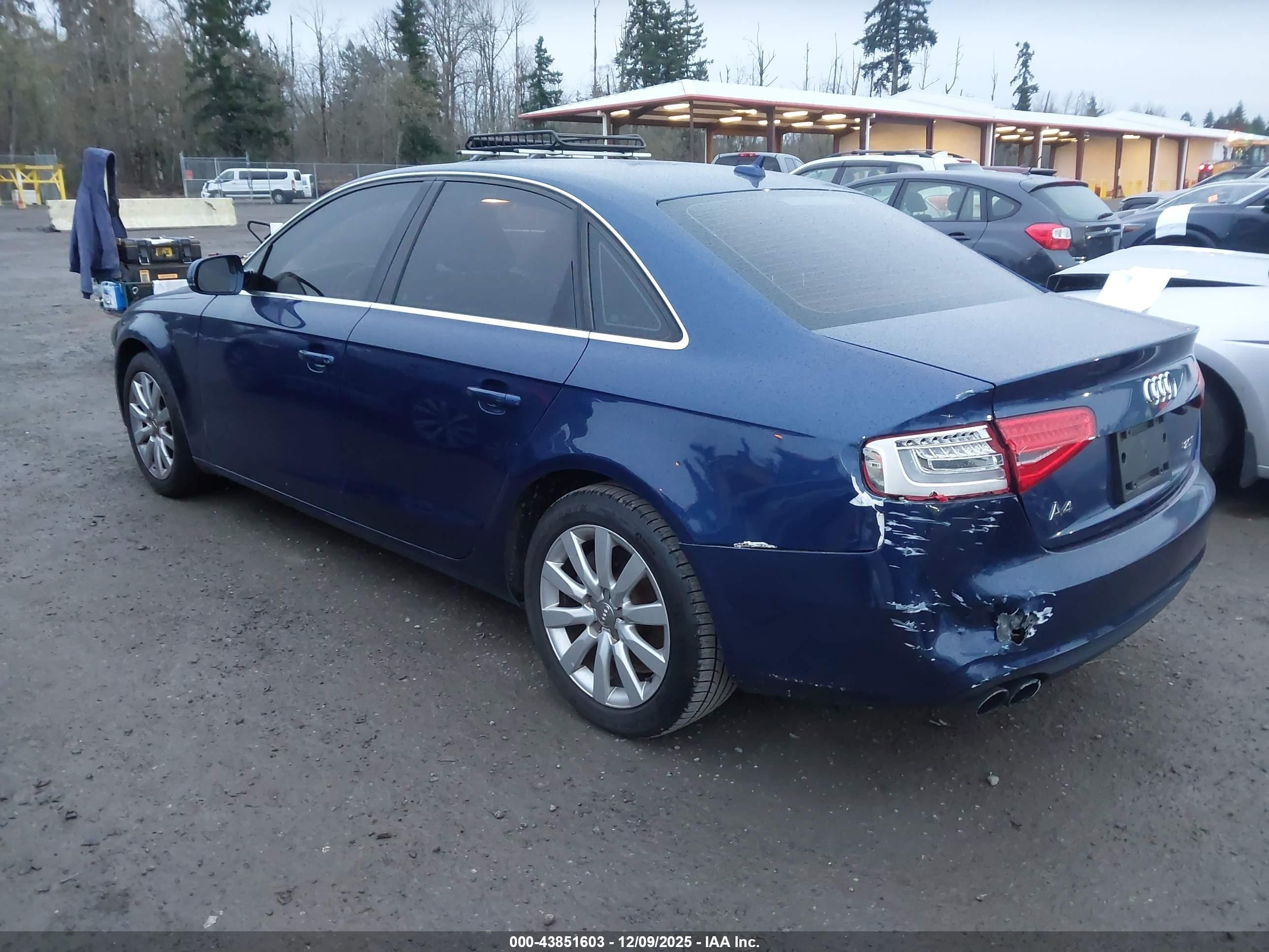2013 Audi A4 2.0t Premium Blue vin: WAUAFAFL5DN030224