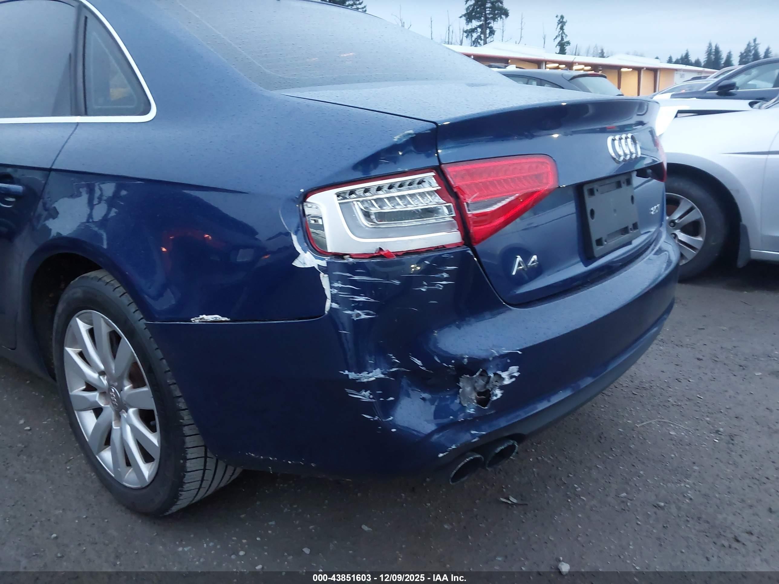 2013 Audi A4 2.0t Premium Blue vin: WAUAFAFL5DN030224
