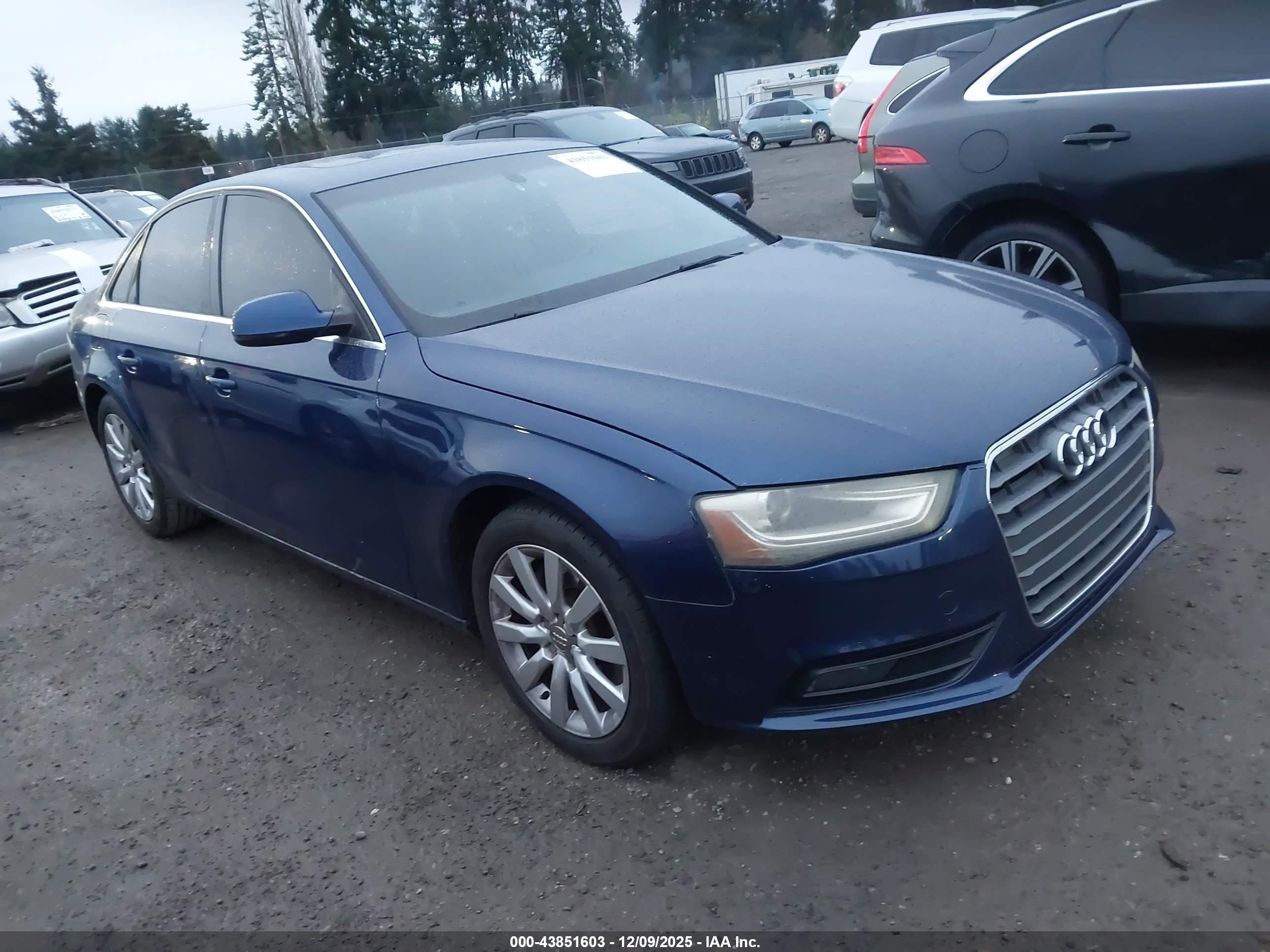 2013 Audi A4 2.0t Premium Blue vin: WAUAFAFL5DN030224