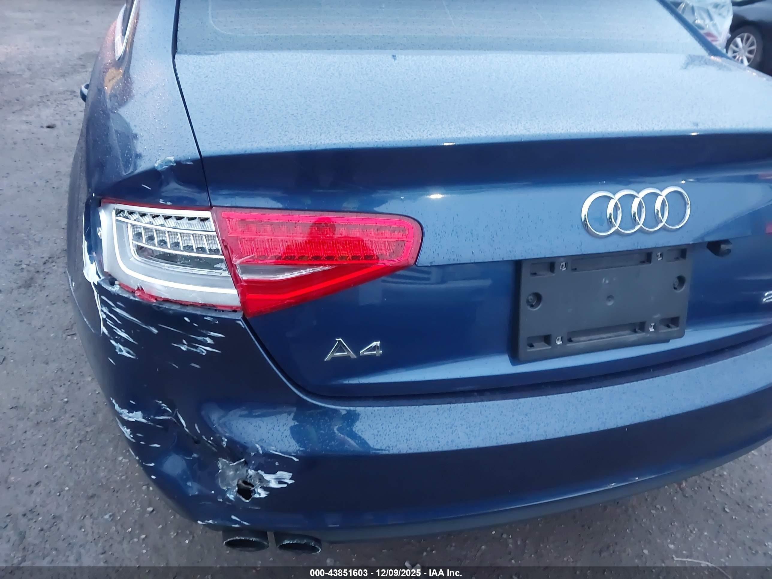 2013 Audi A4 2.0t Premium Blue vin: WAUAFAFL5DN030224