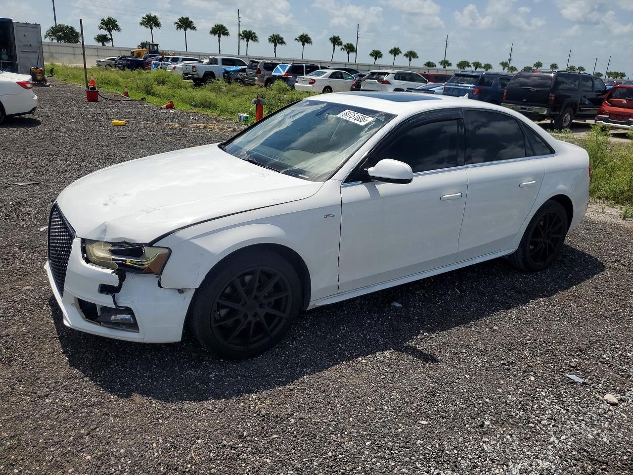 2014 Audi A4 Premium Белый vin: WAUAFAFL5EN019113