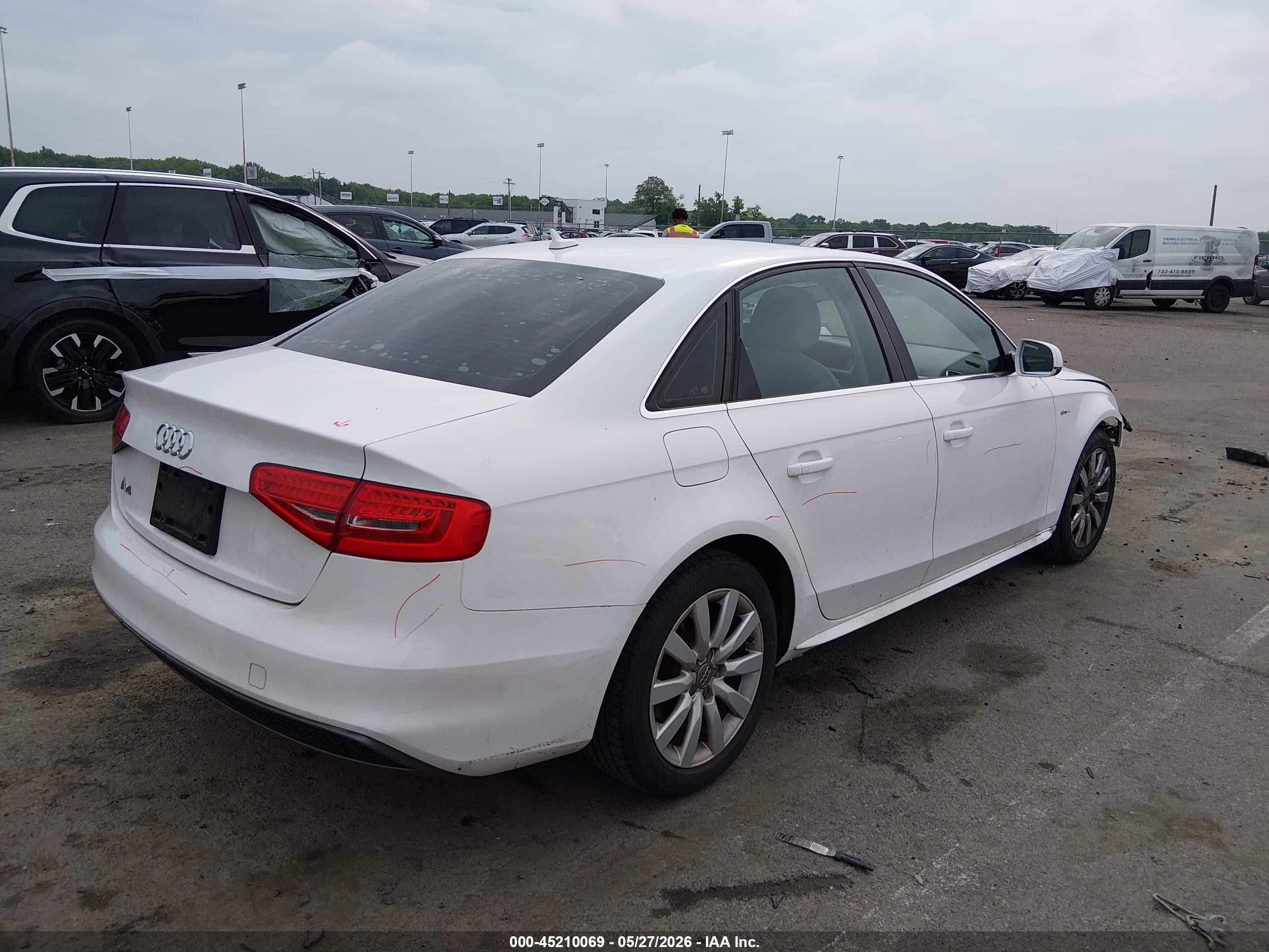 2015 Audi A4 2.0t Premium White vin: WAUAFAFL6FN005058
