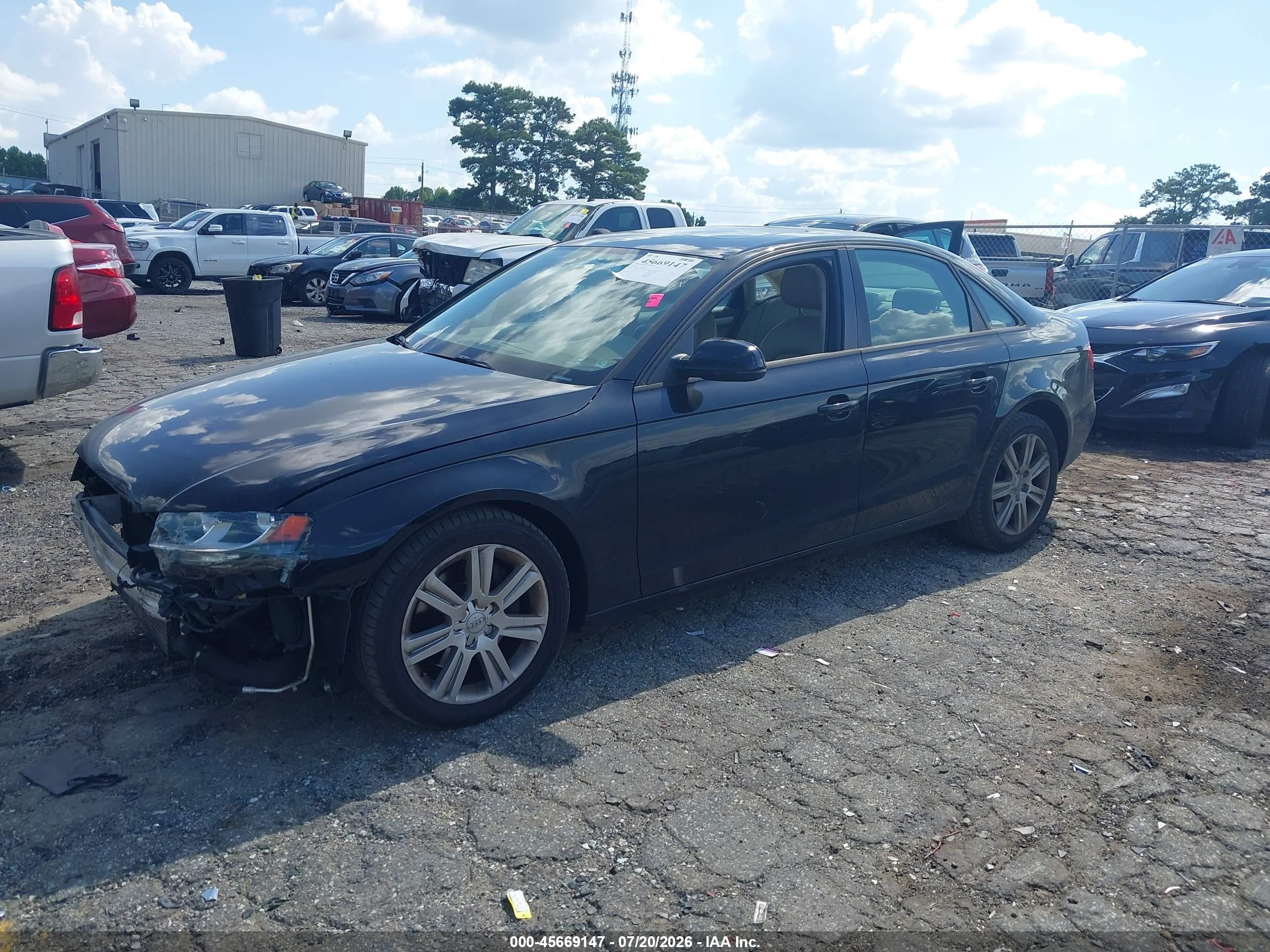 2010 Audi A4 2.0t Premium Black vin: WAUAFAFL7AN065875
