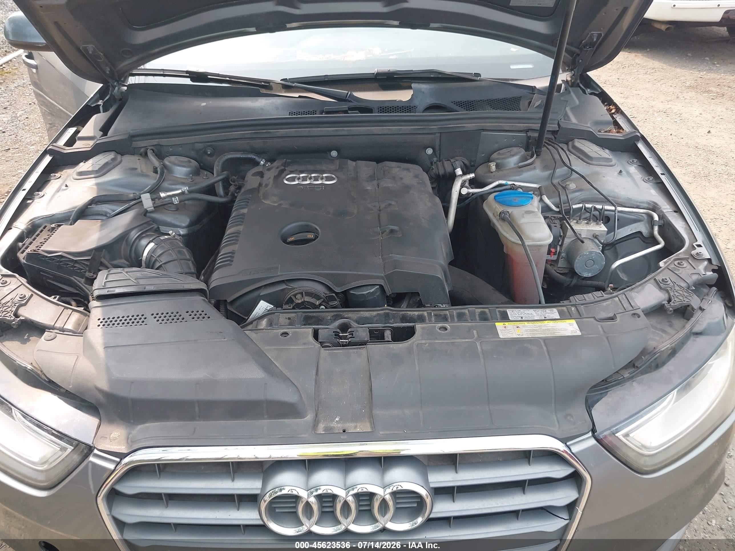 2013 Audi A4 2.0t Premium Gray vin: WAUAFAFL7DN031231