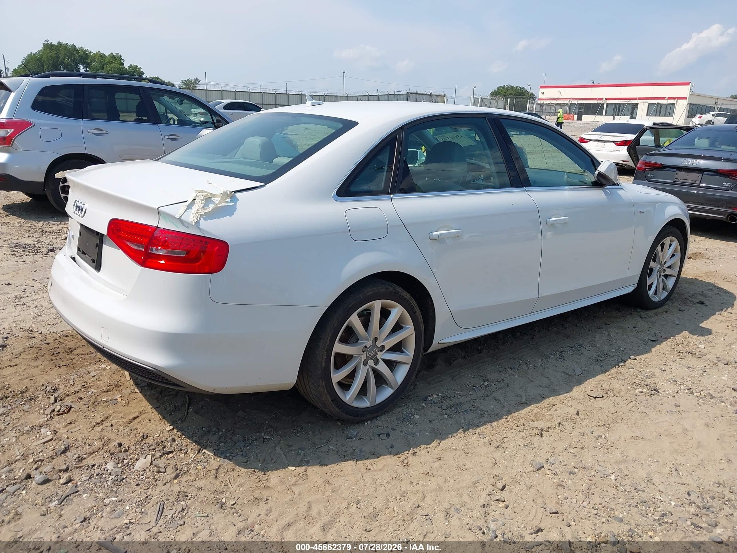 2014 Audi A4 2.0t Premium White vin: WAUAFAFL7EN018206