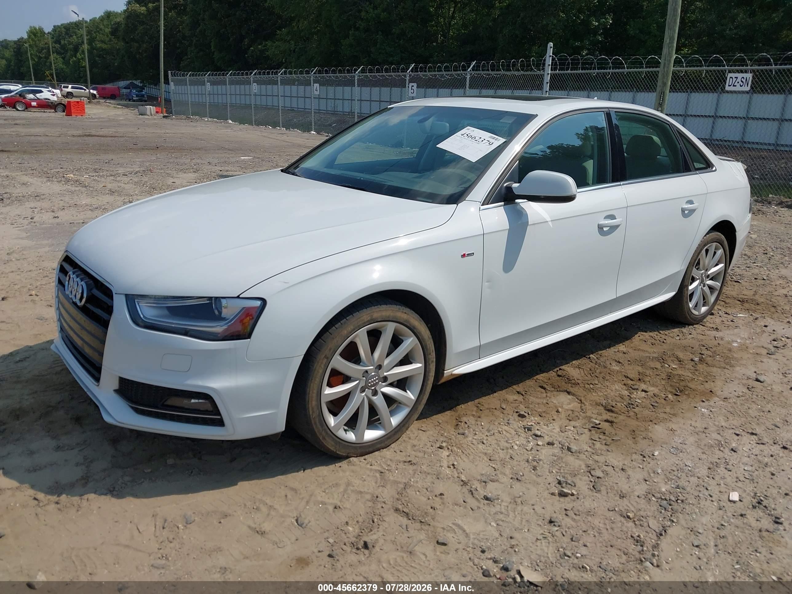 2014 Audi A4 2.0t Premium White vin: WAUAFAFL7EN018206
