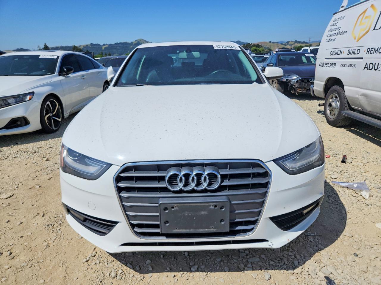 2013 Audi A4 Premium White vin: WAUAFAFL8DA160666