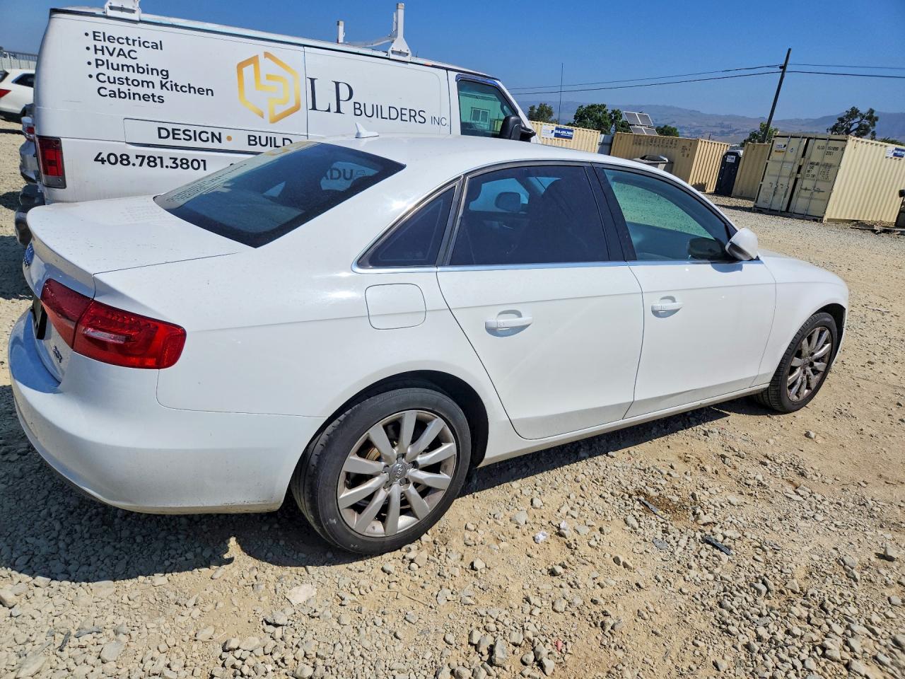 2013 Audi A4 Premium White vin: WAUAFAFL8DA160666