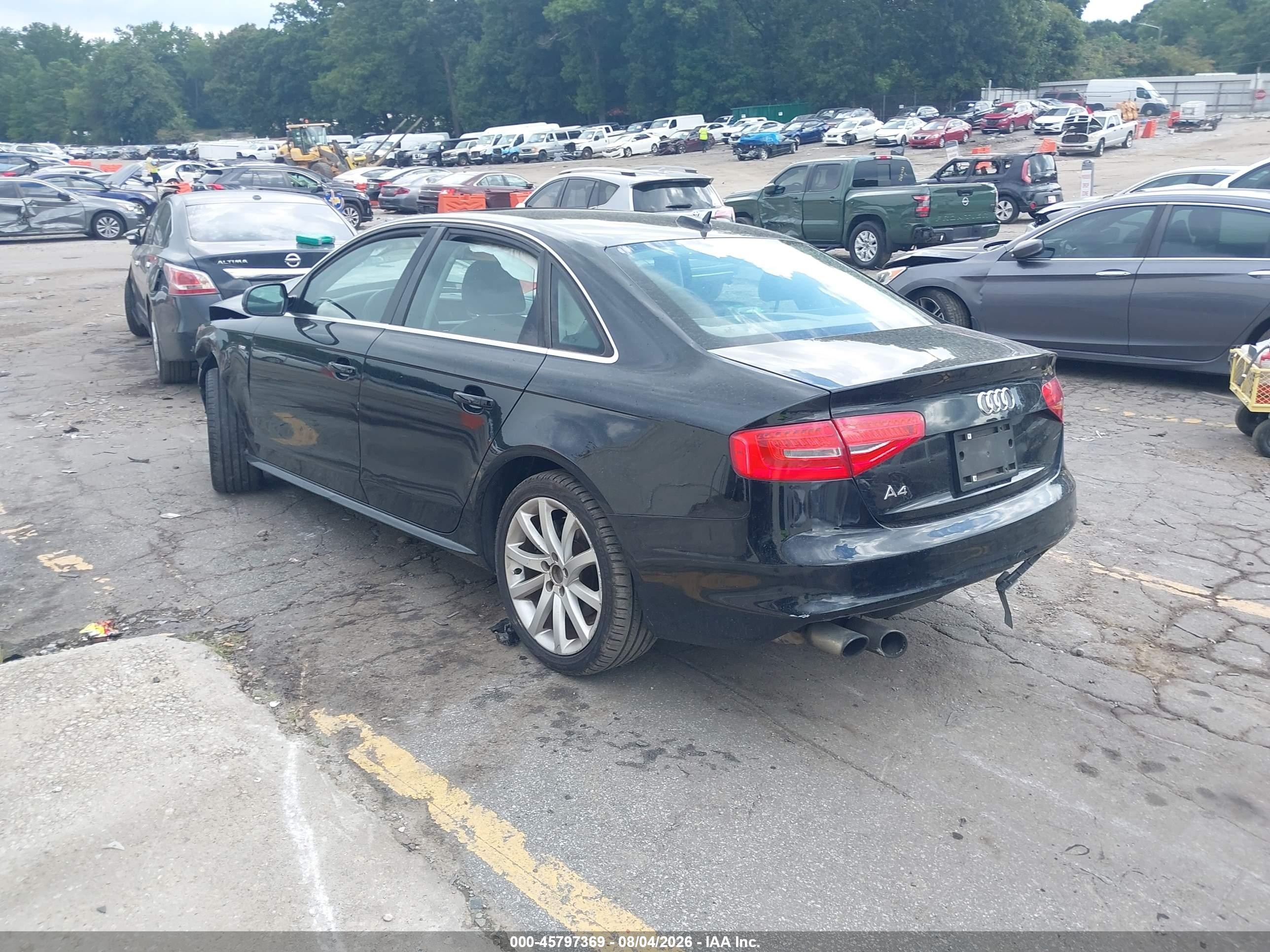2014 Audi A4 2.0t Premium Black vin: WAUAFAFL8EN005173
