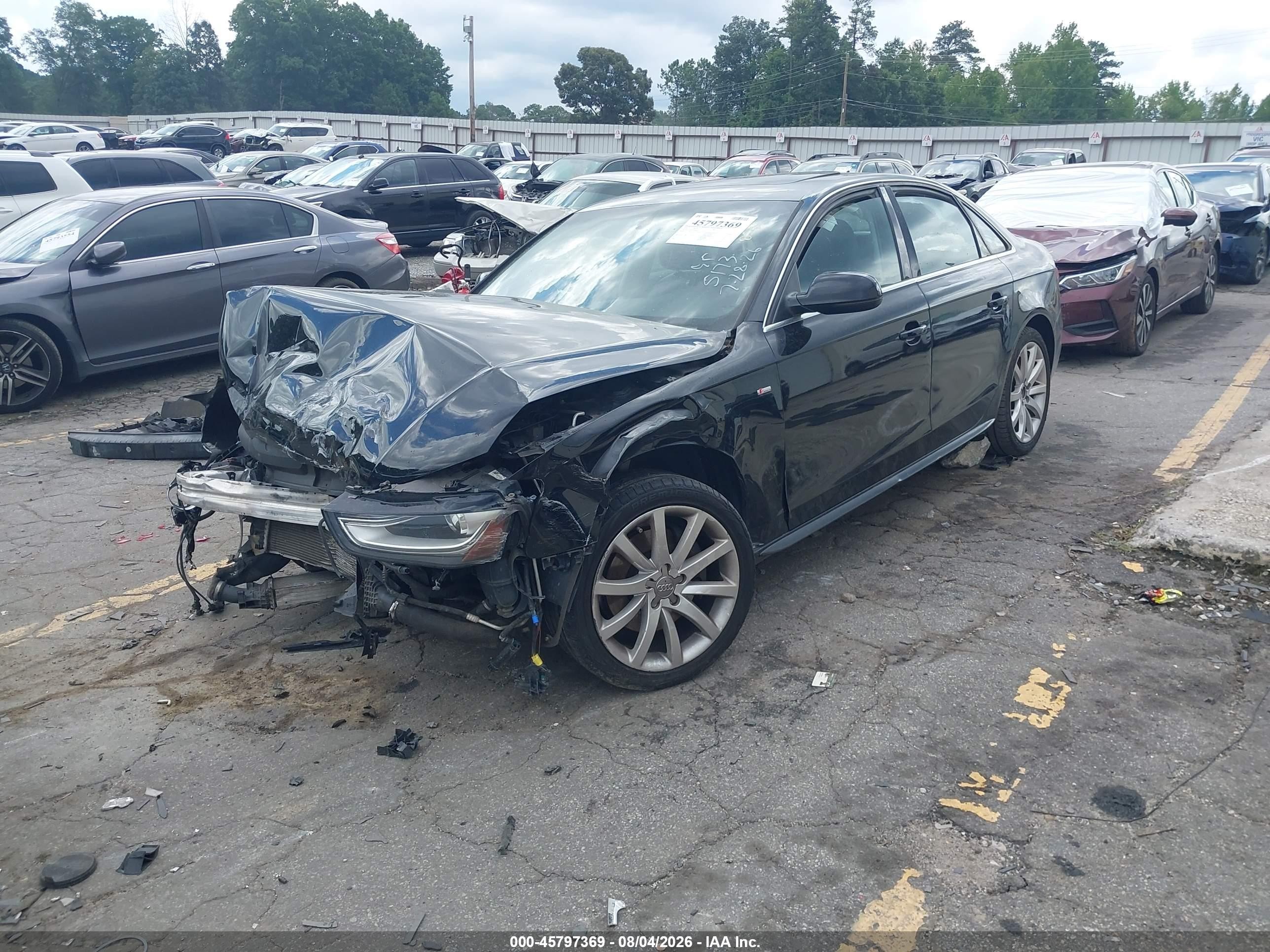 2014 Audi A4 2.0t Premium Black vin: WAUAFAFL8EN005173