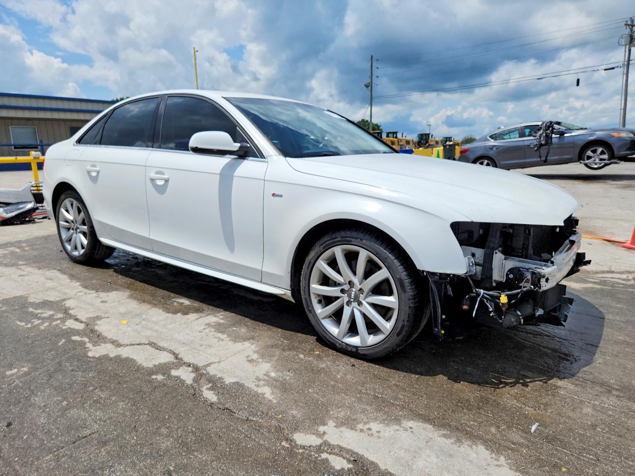 2014 Audi A4 Premium White vin: WAUAFAFL8EN039484