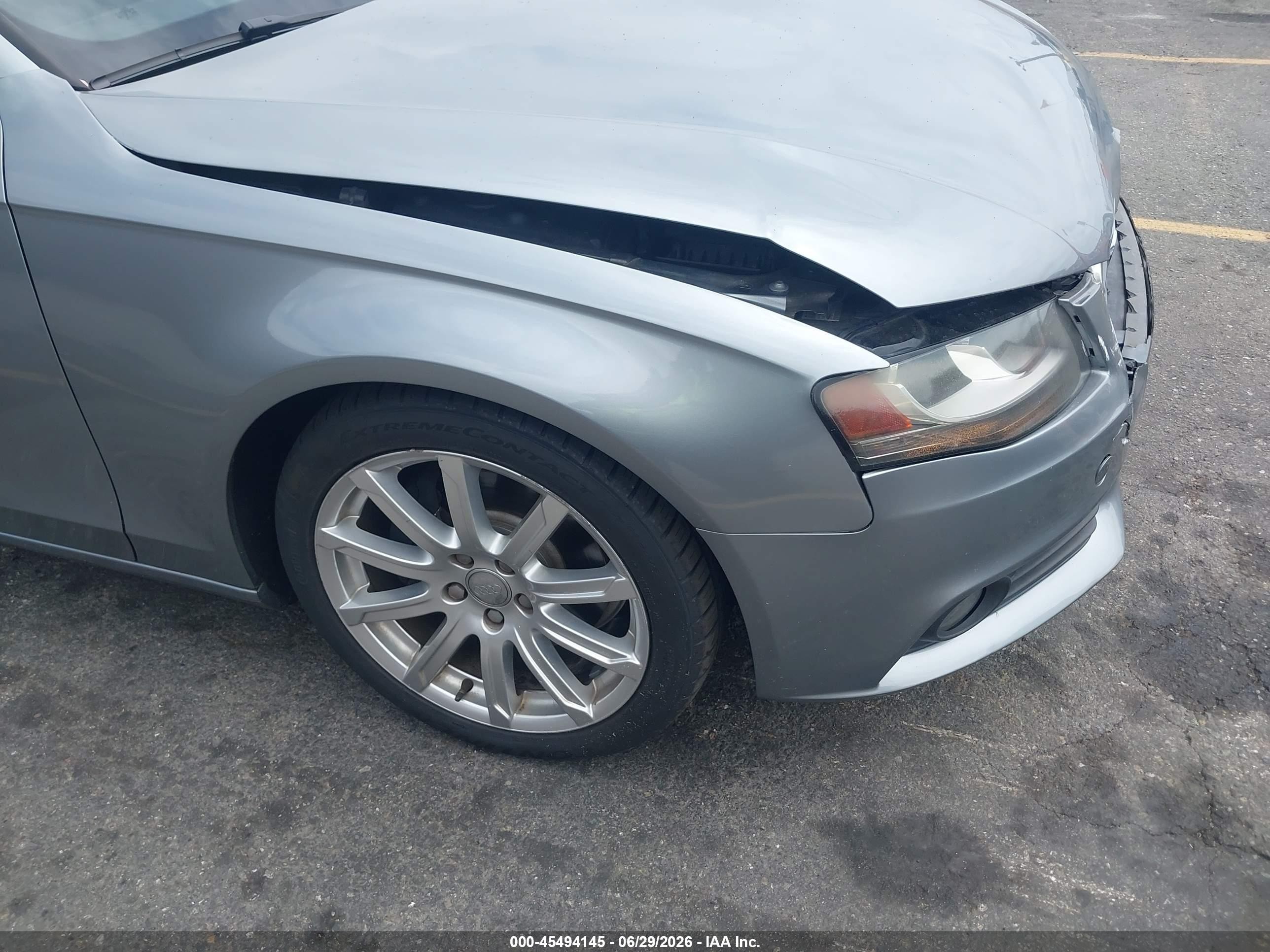 2010 Audi A4 2.0t Premium Silver vin: WAUAFAFL9AN069734