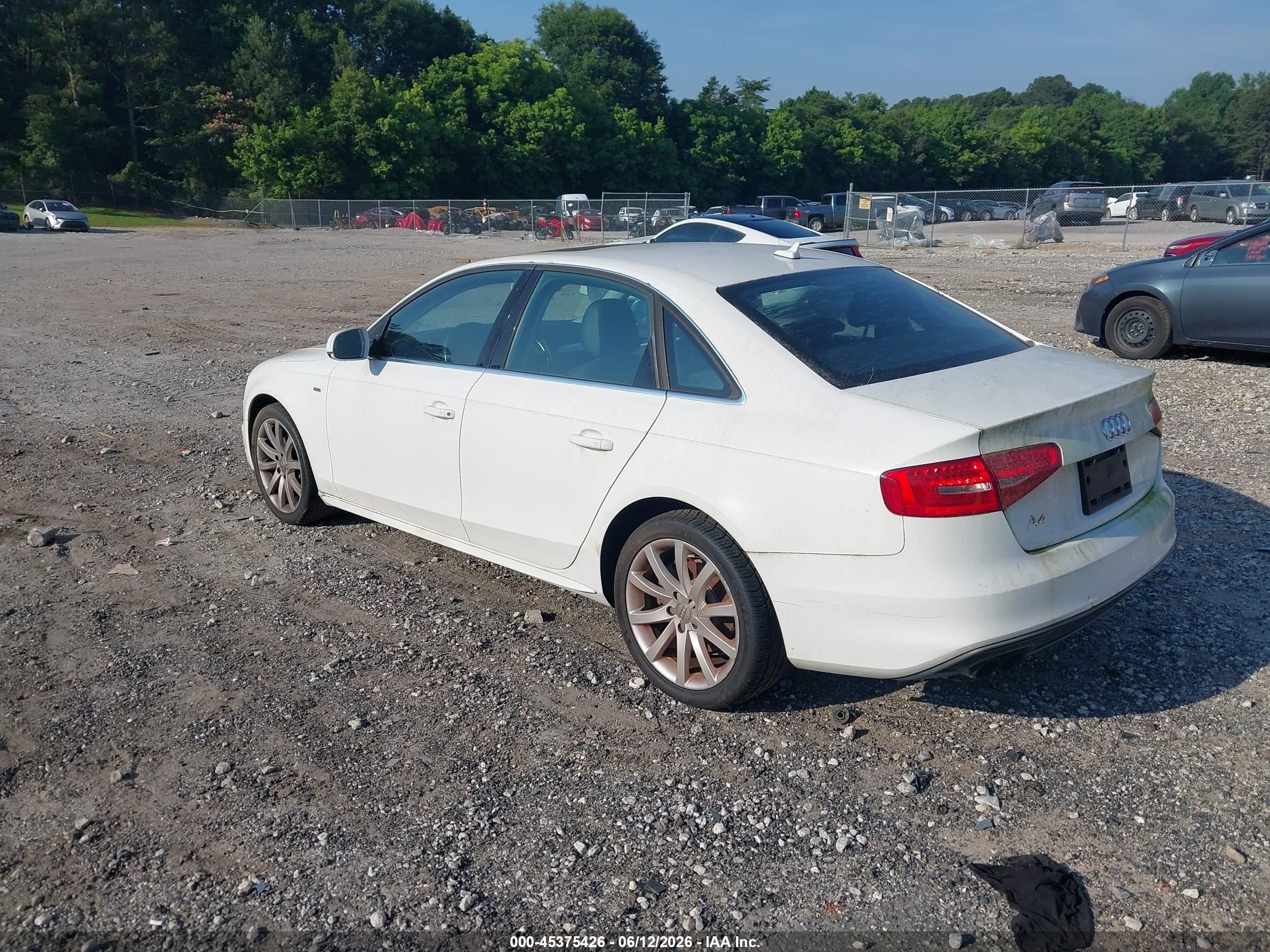 2014 Audi A4 2.0t Premium White vin: WAUAFAFL9EN025349