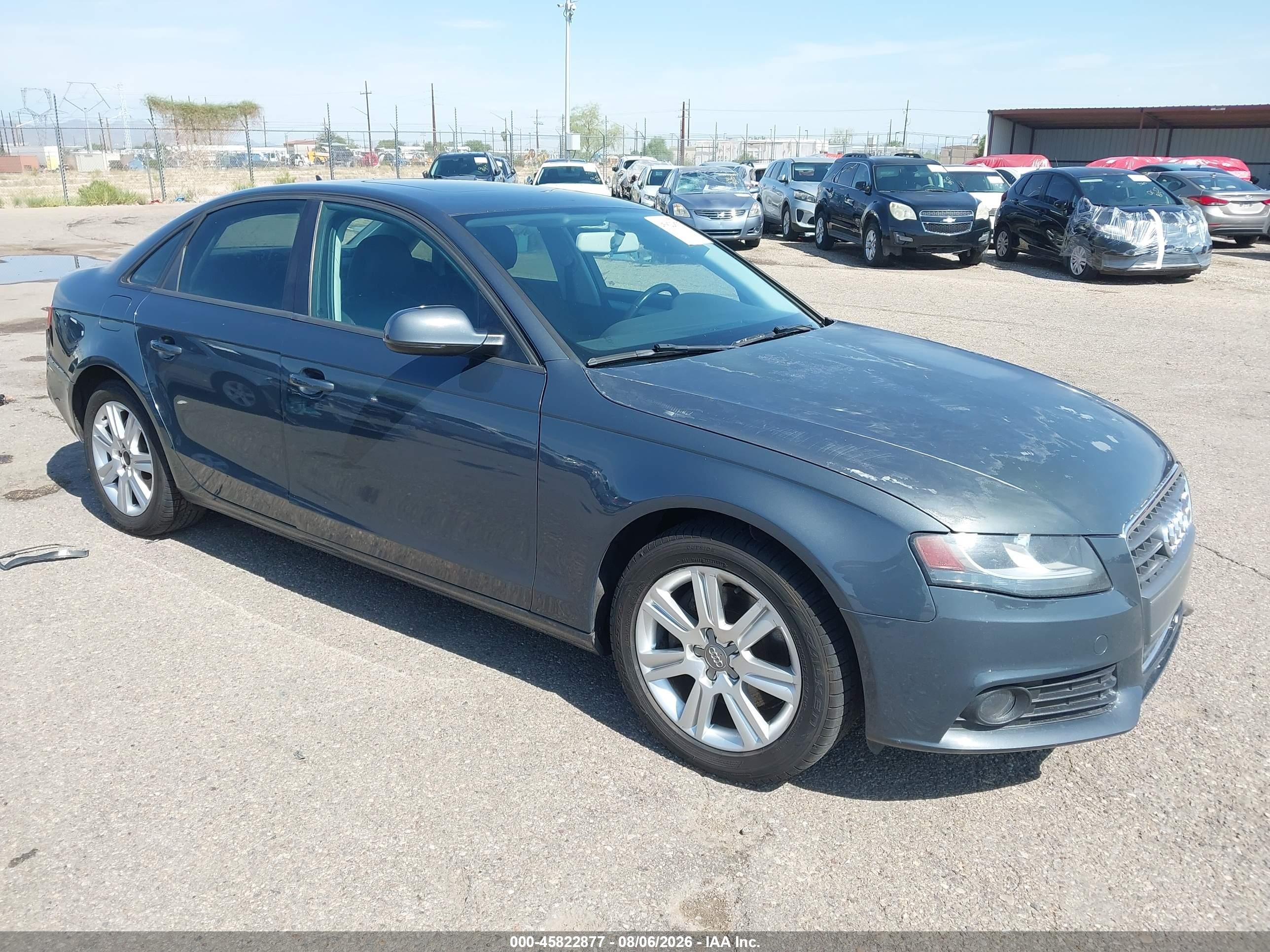 2010 Audi A4 2.0t Premium Серый vin: WAUAFAFLXAN030988