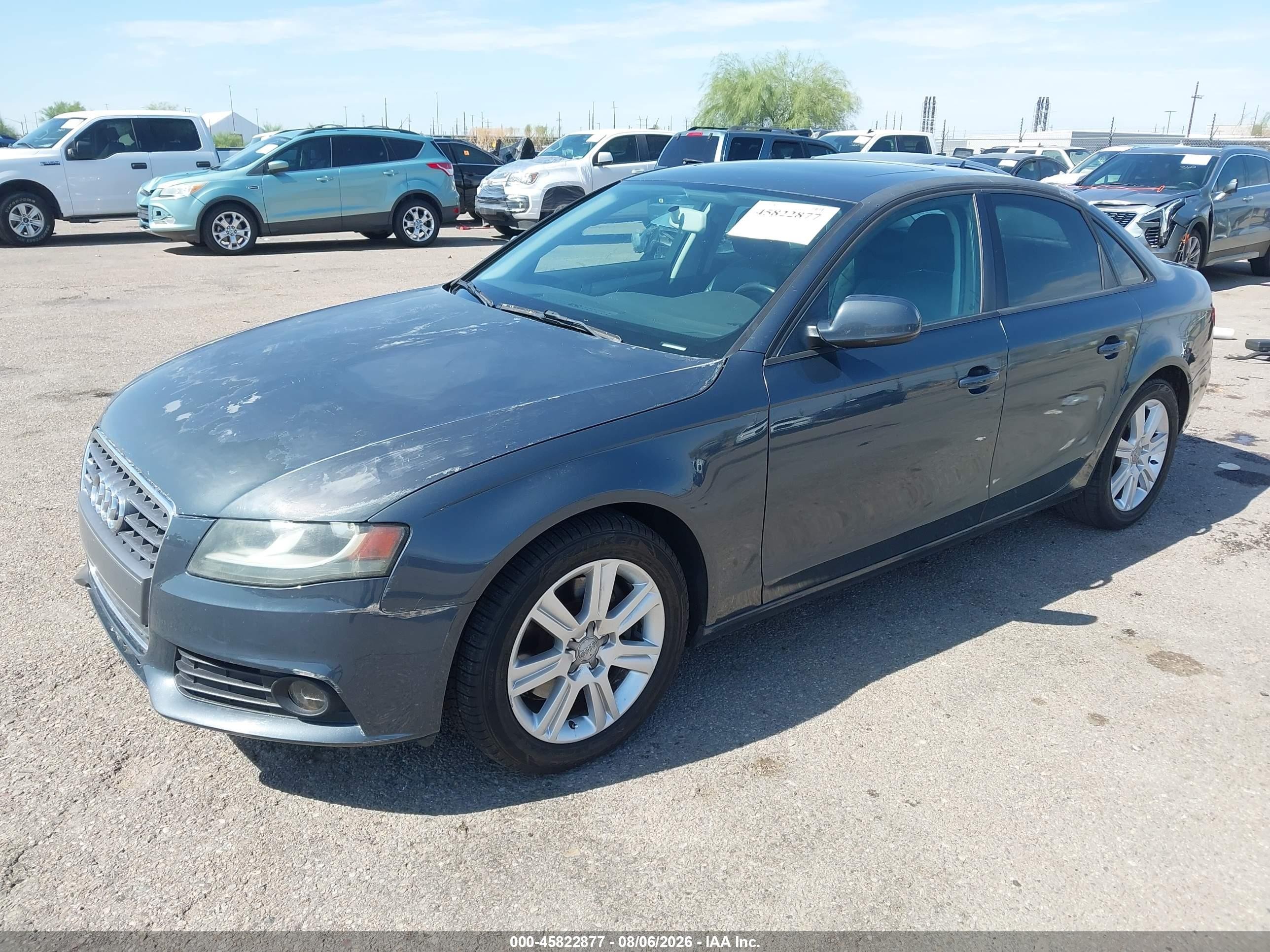 2010 Audi A4 2.0t Premium Серый vin: WAUAFAFLXAN030988