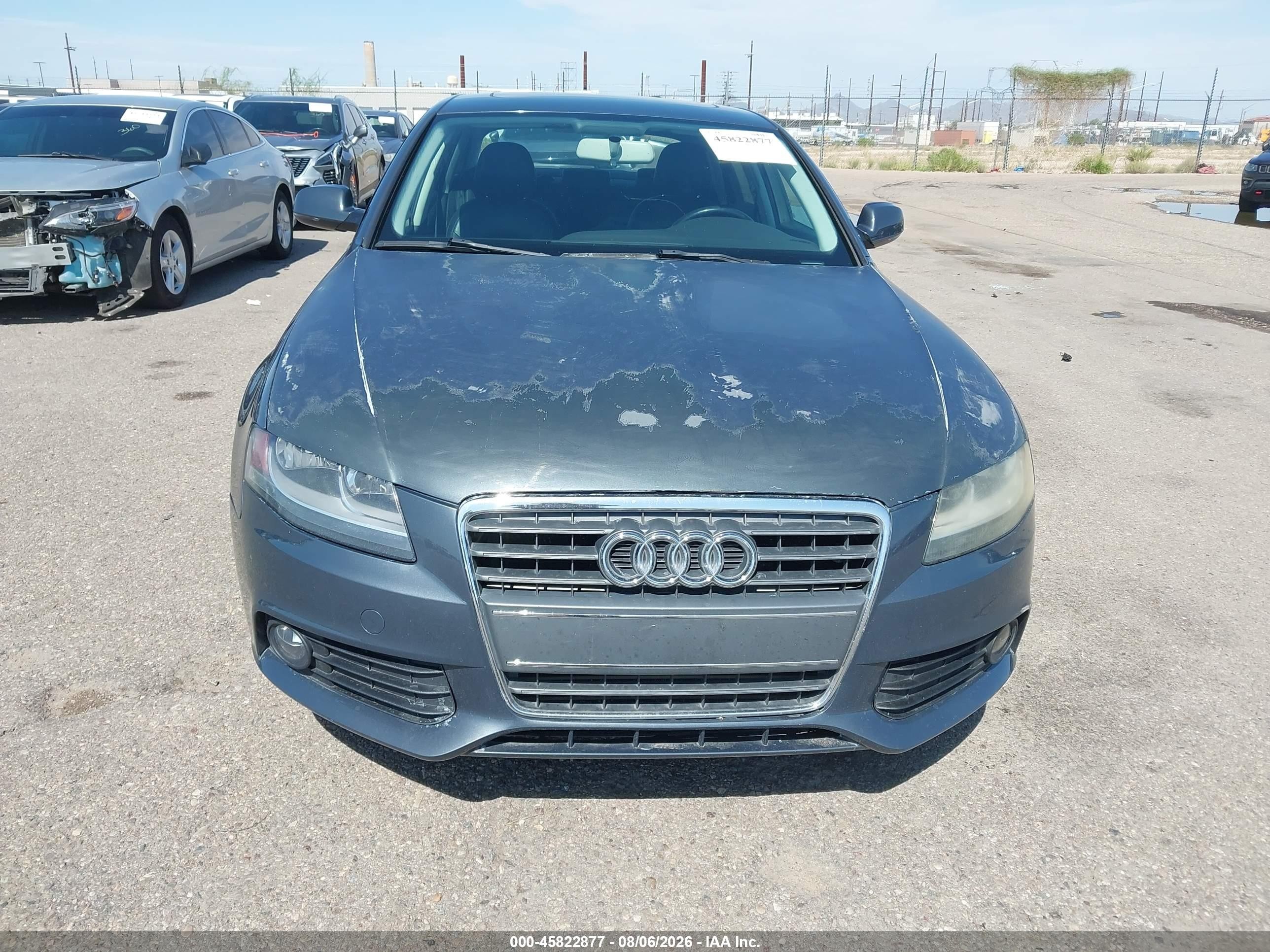 2010 Audi A4 2.0t Premium Серый vin: WAUAFAFLXAN030988