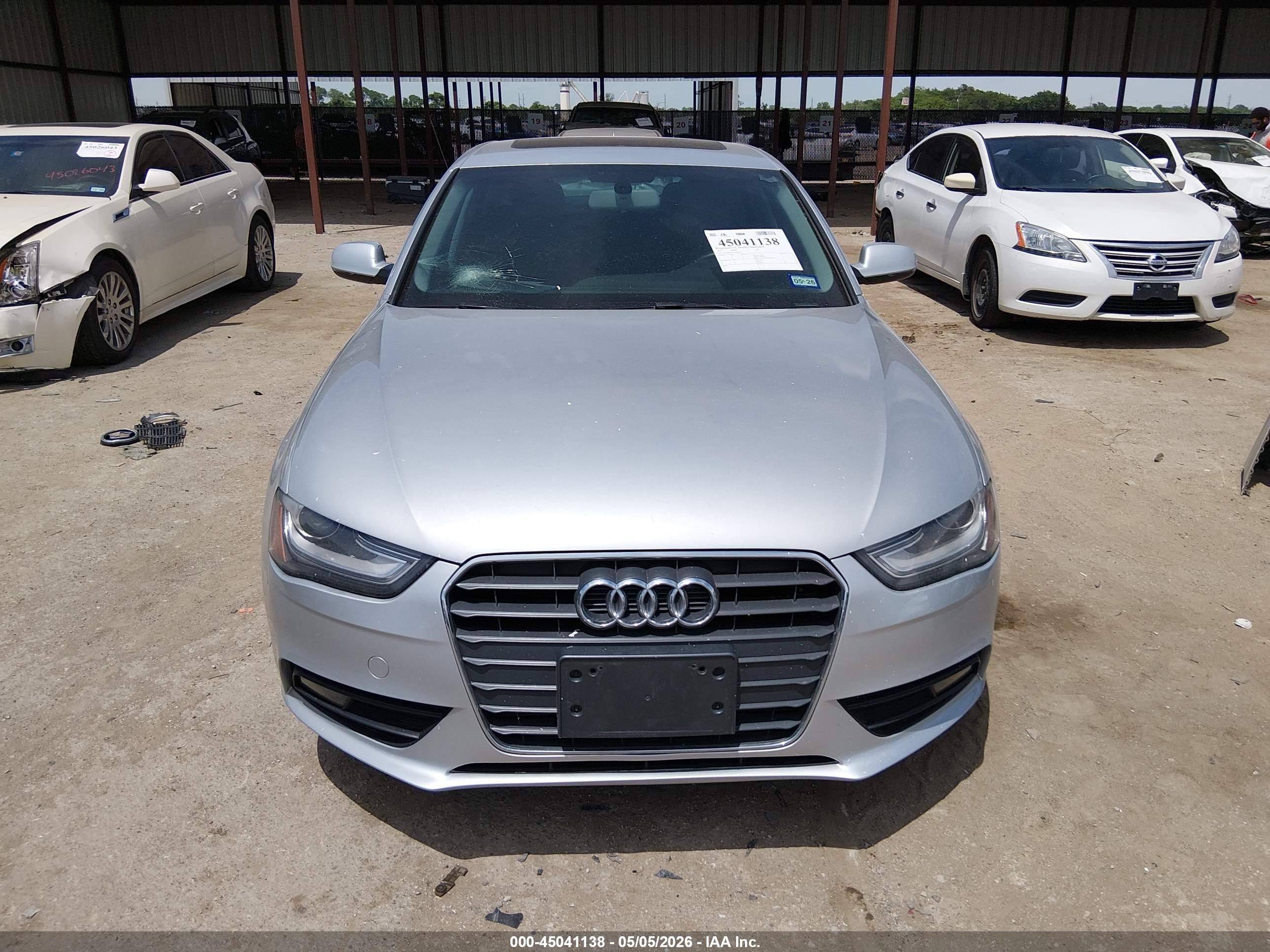 2013 Audi A4 2.0t Premium Silver vin: WAUAFAFLXDN010843