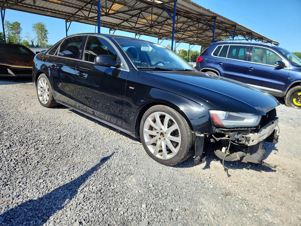 2014 Audi A4 Premium Черный vin: WAUAFAFLXEN001125