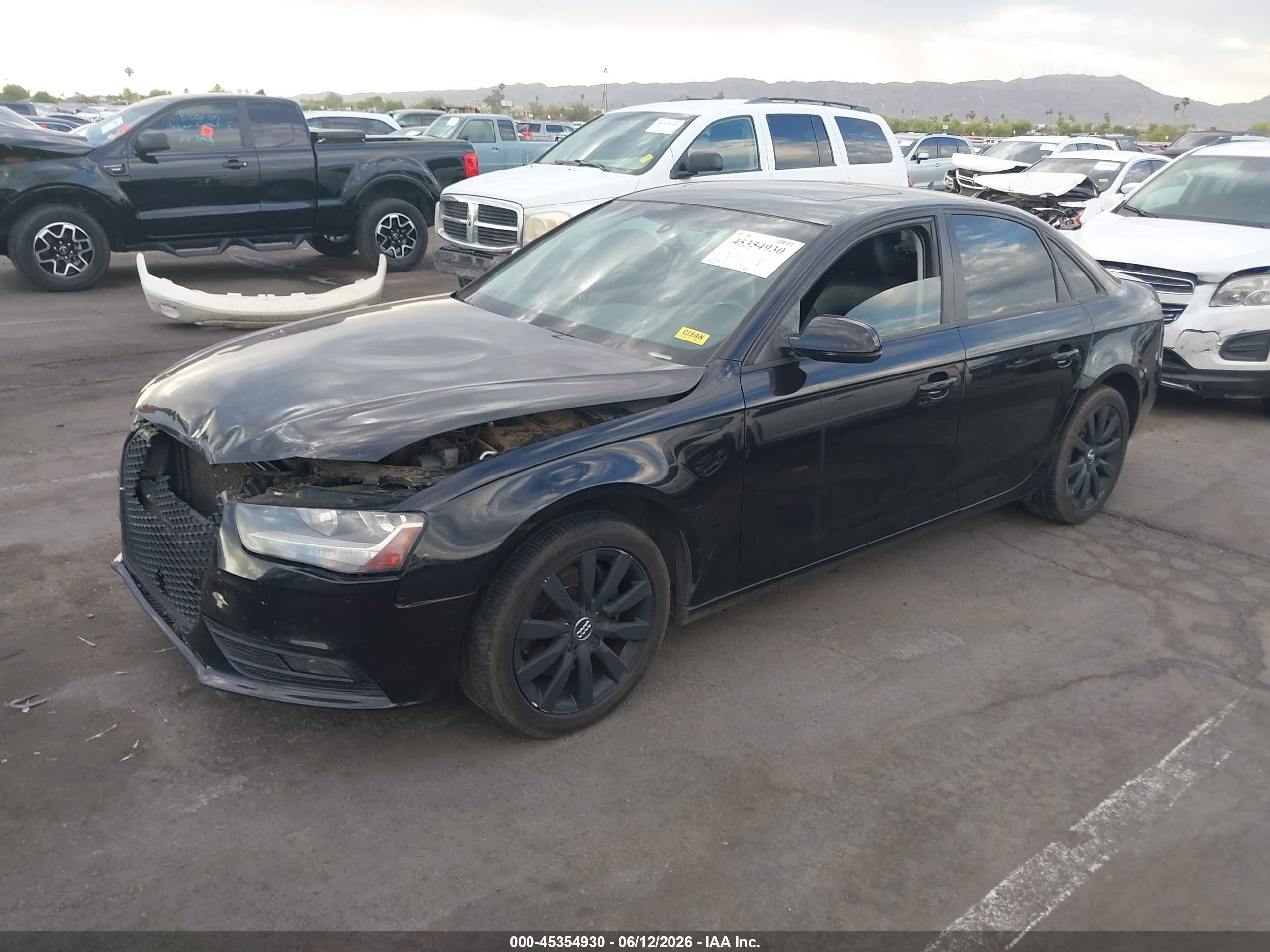 2014 Audi A4 2.0t Premium Black vin: WAUAFAFLXEN031760