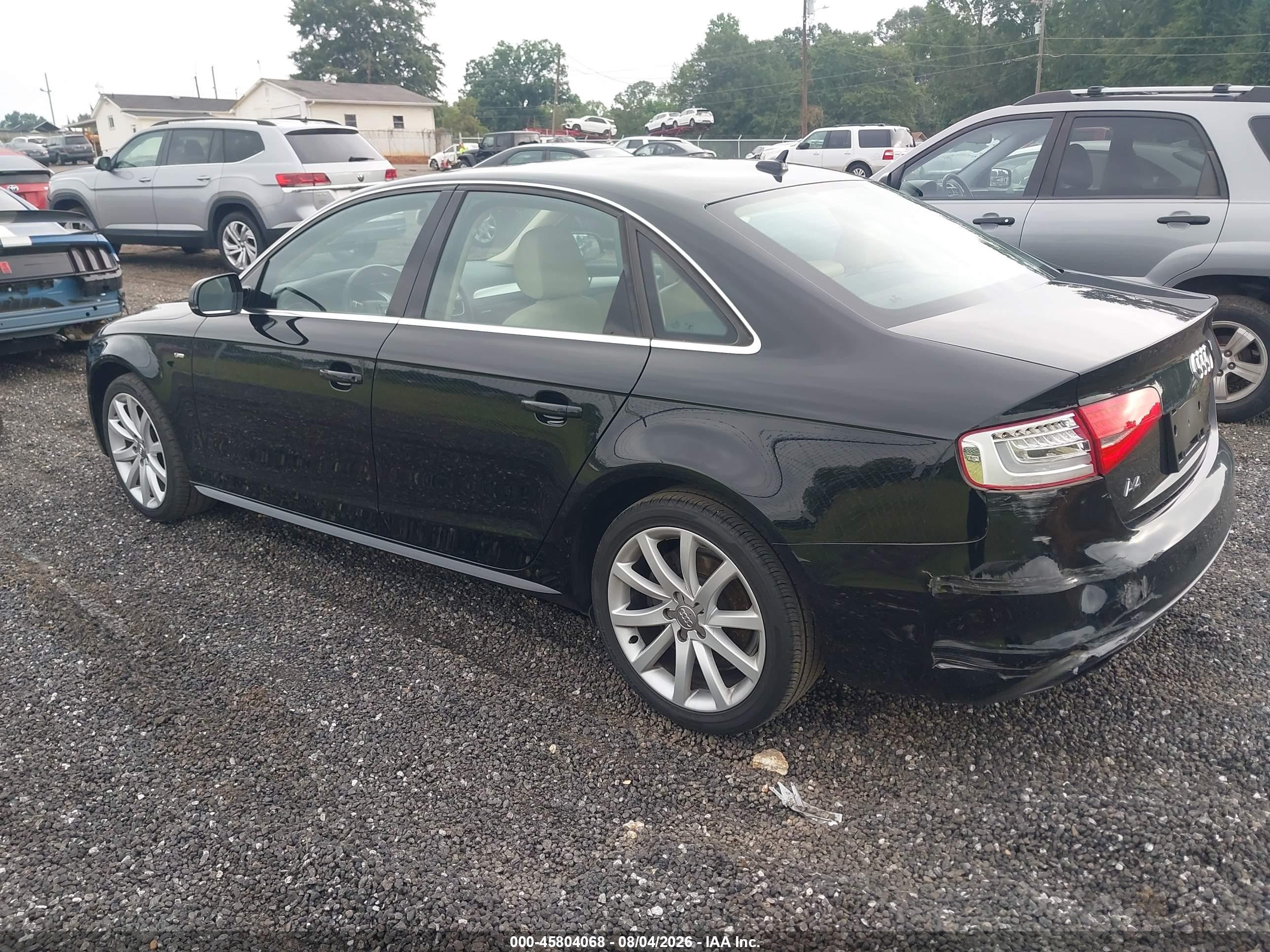 2014 Audi A4 2.0t Premium Black vin: WAUAFAFLXEN040474