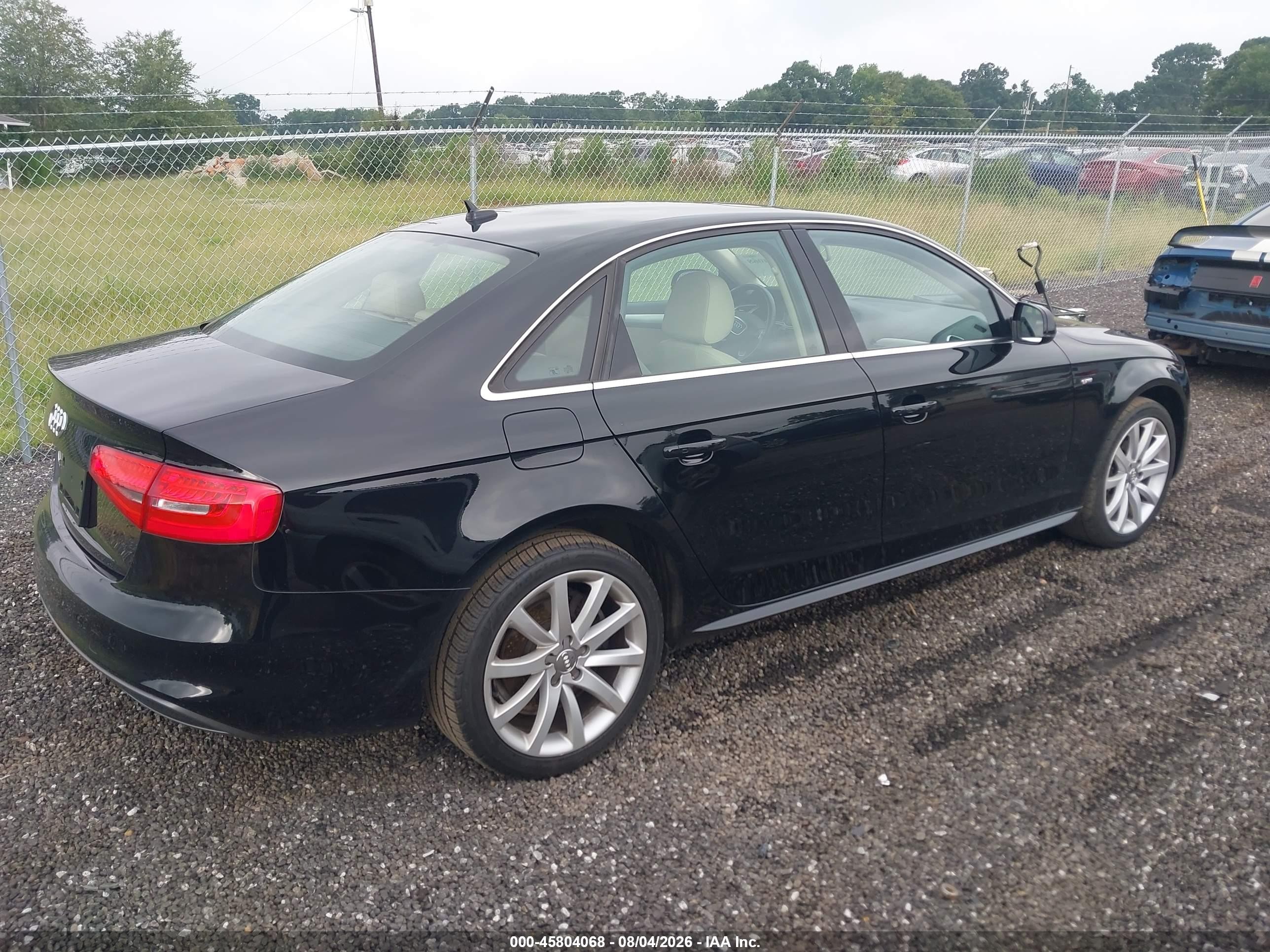 2014 Audi A4 2.0t Premium Black vin: WAUAFAFLXEN040474