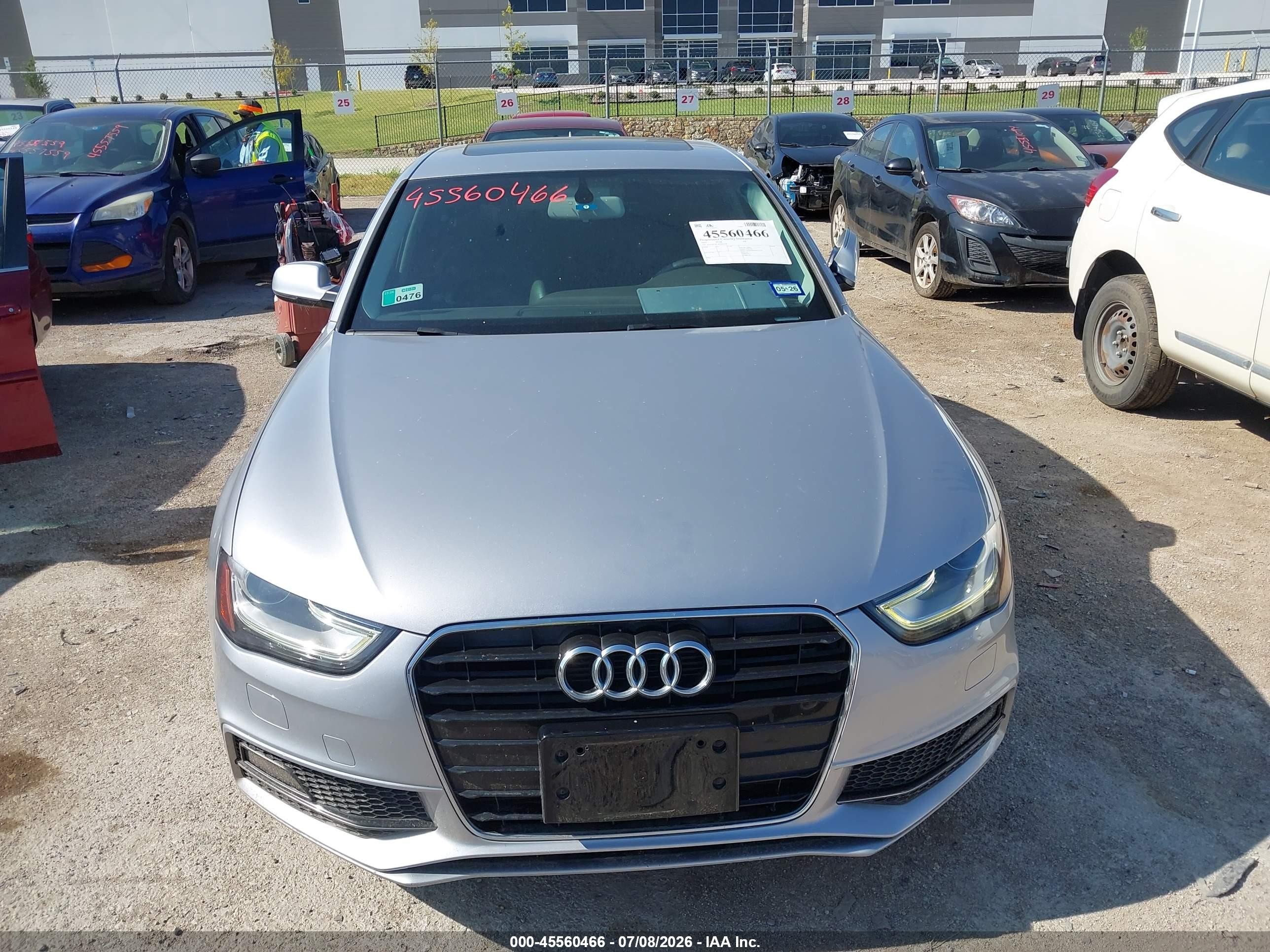 2015 Audi A4 2.0t Premium Silver vin: WAUAFAFLXFN007248