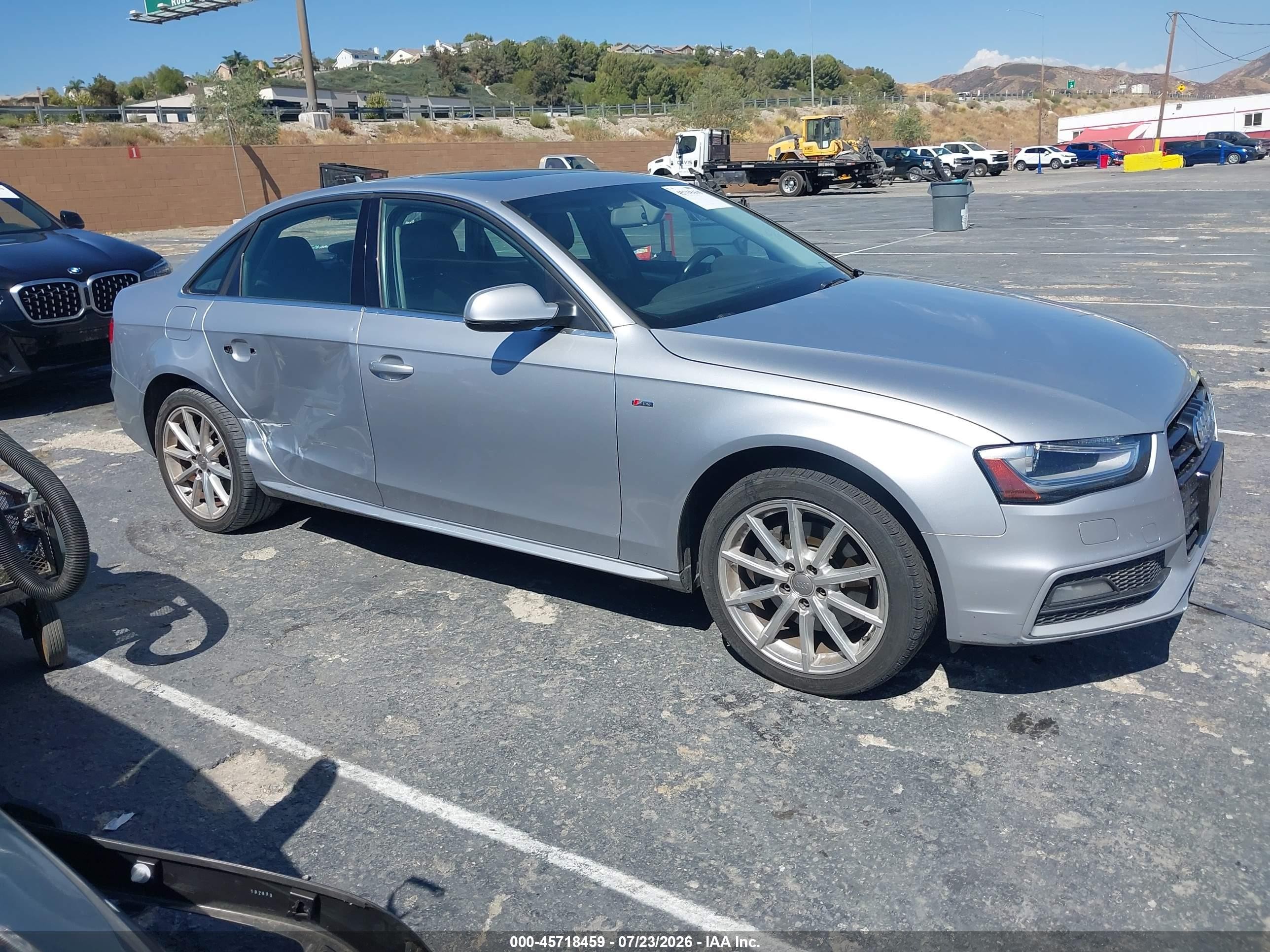 2015 Audi A4 2.0t Premium Silver vin: WAUAFAFLXFN018458