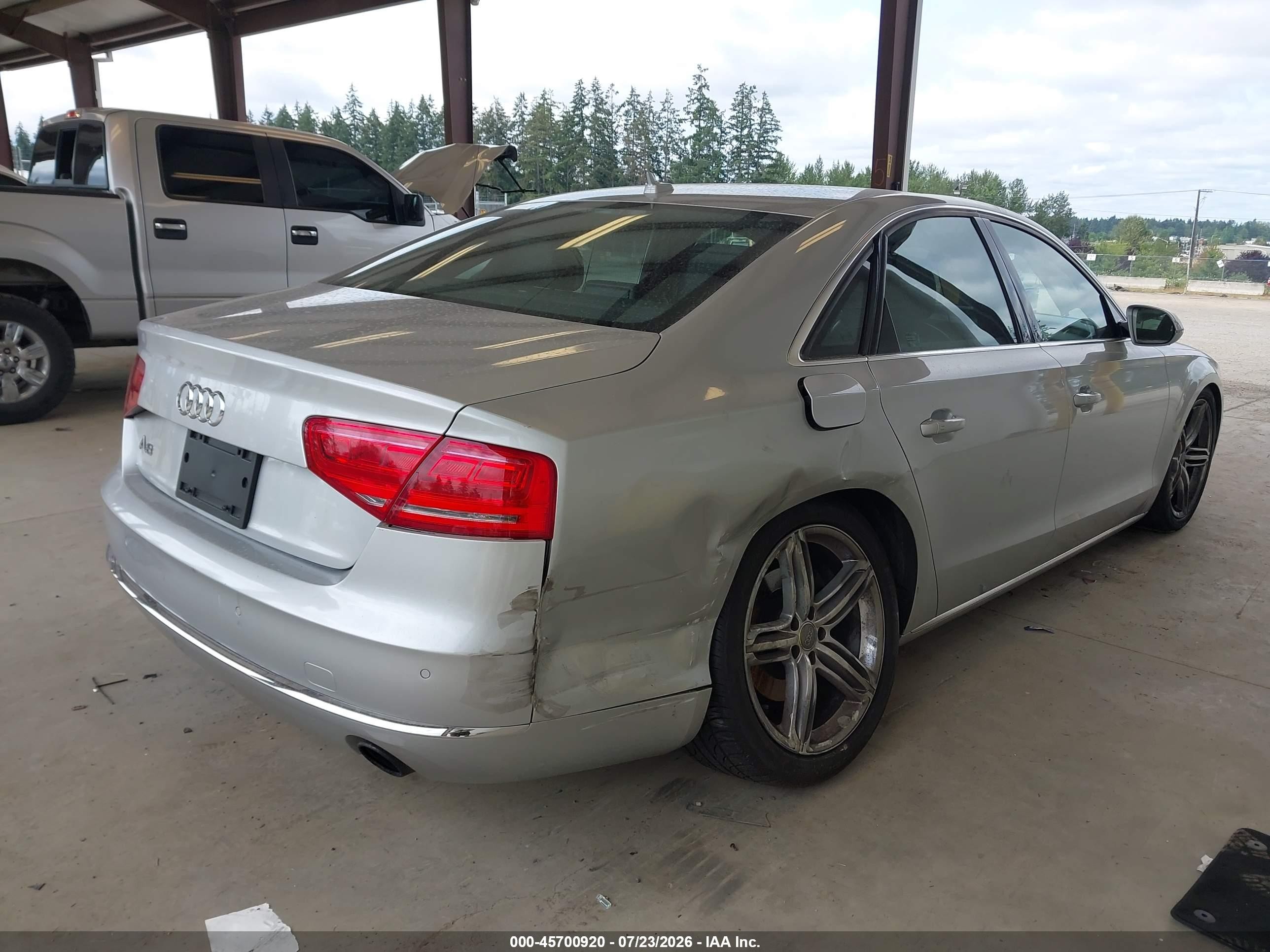 2013 Audi A8 3.0t Silver vin: WAUAGAFD1DN006511