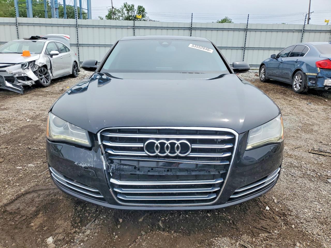 2013 Audi A8 Quattro Black vin: WAUAGAFD5DN000758