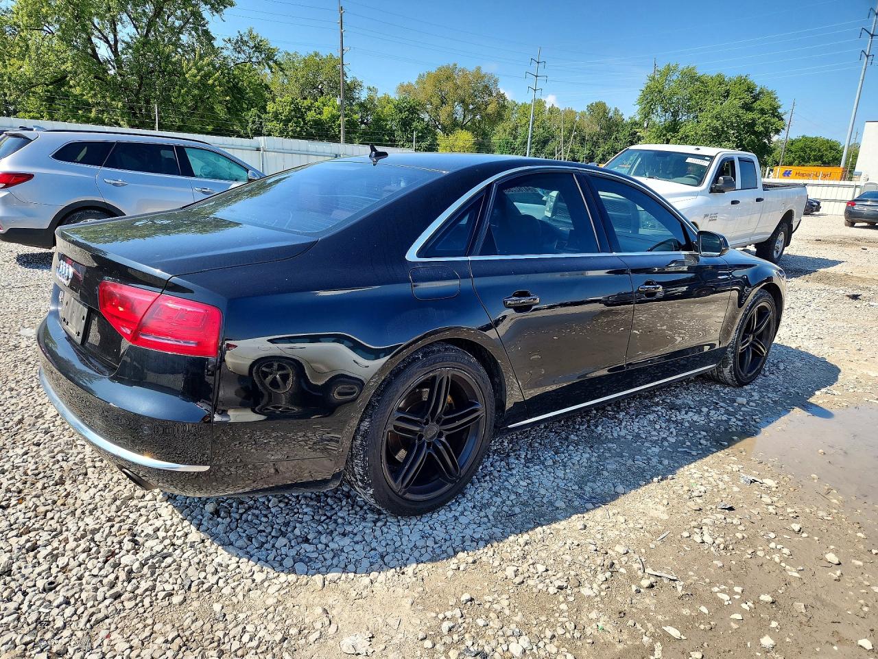 2013 Audi A8 Quattro Black vin: WAUAGAFD8DN001404