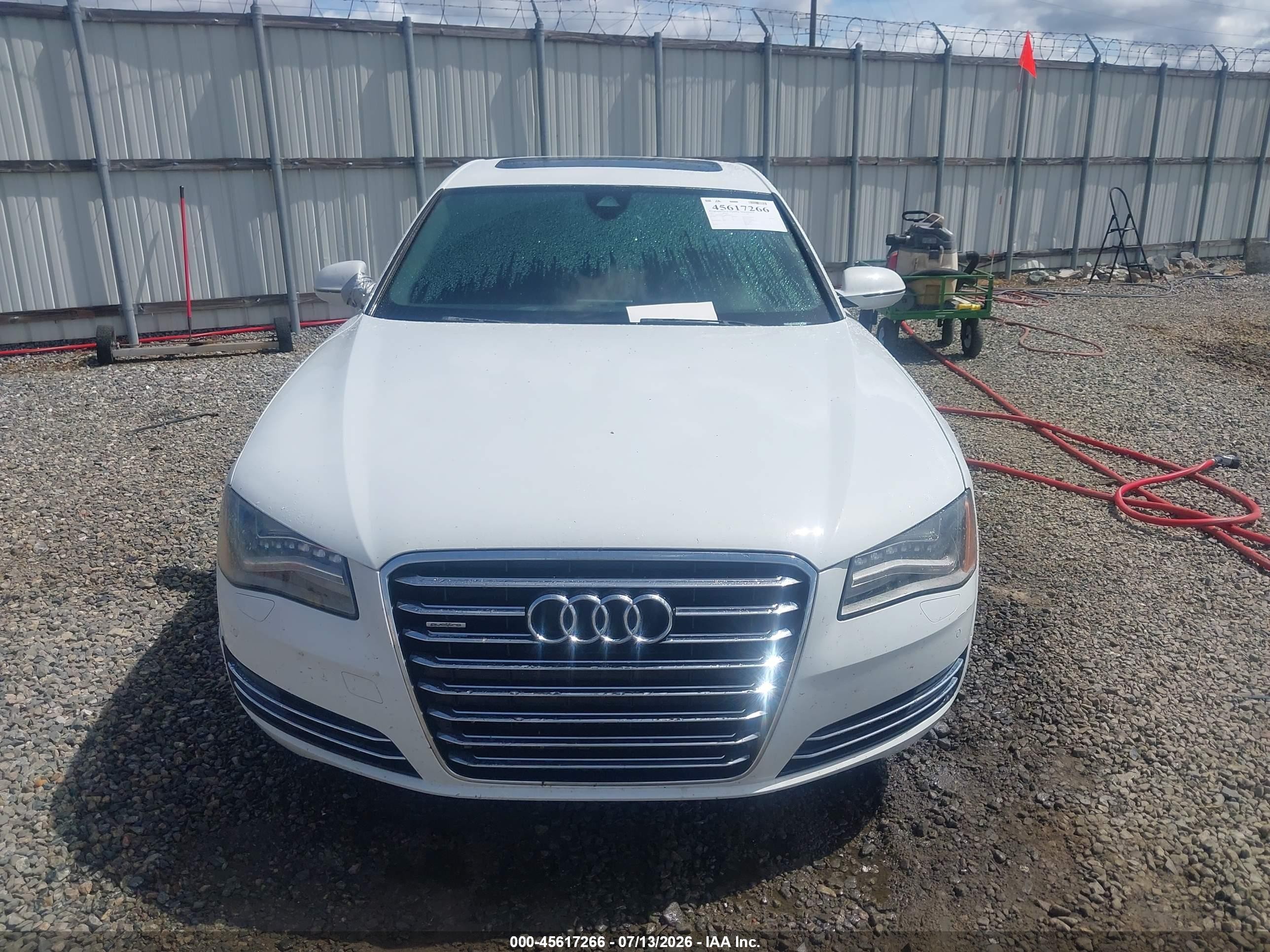 2013 Audi A8 3.0t White vin: WAUAGAFD8DN005551