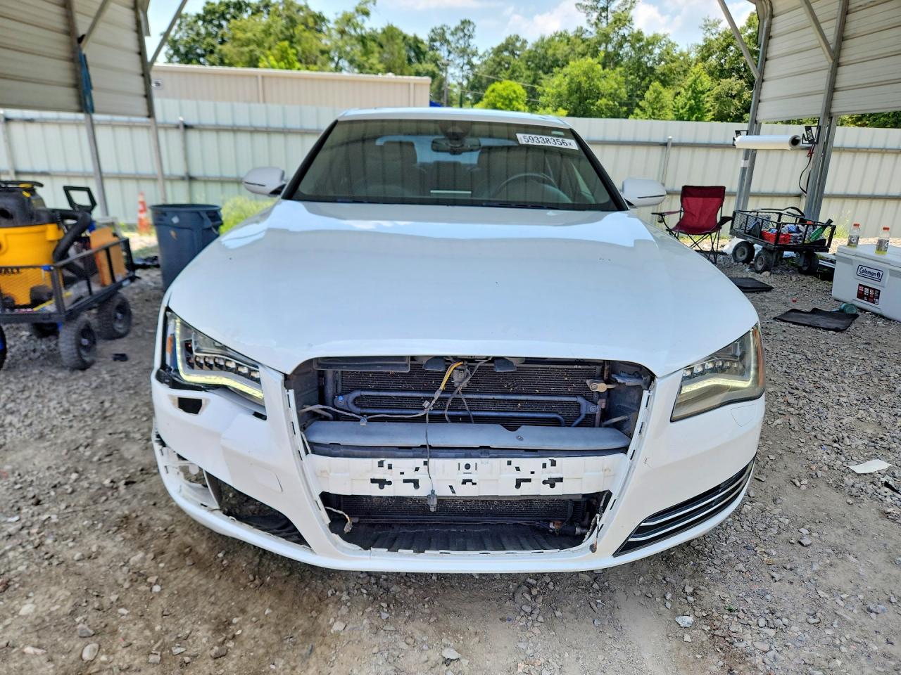 2013 Audi A8 Quattro White vin: WAUAGAFD9DN017112