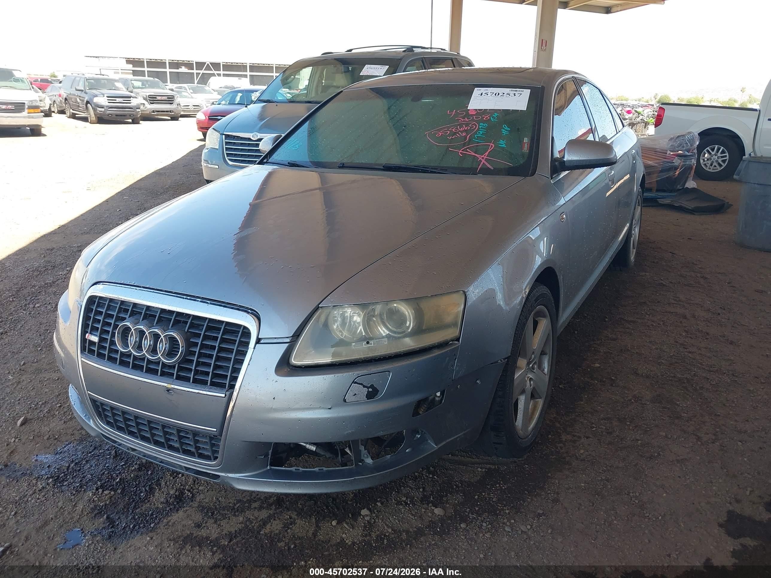 2008 Audi A6 3.2 Серый vin: WAUAH74F18N179178