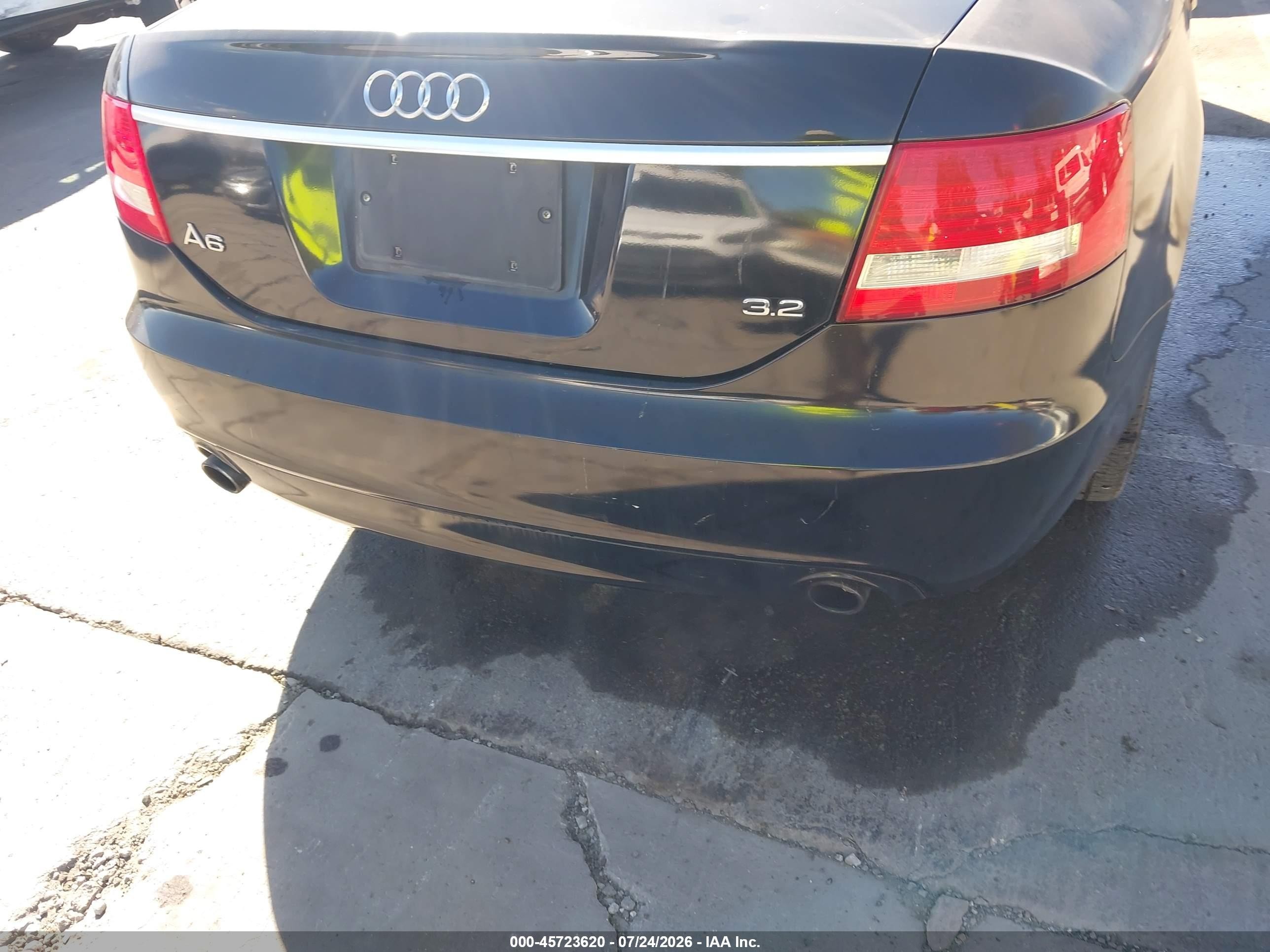 2008 Audi A6 3.2 Black vin: WAUAH74F38N178257