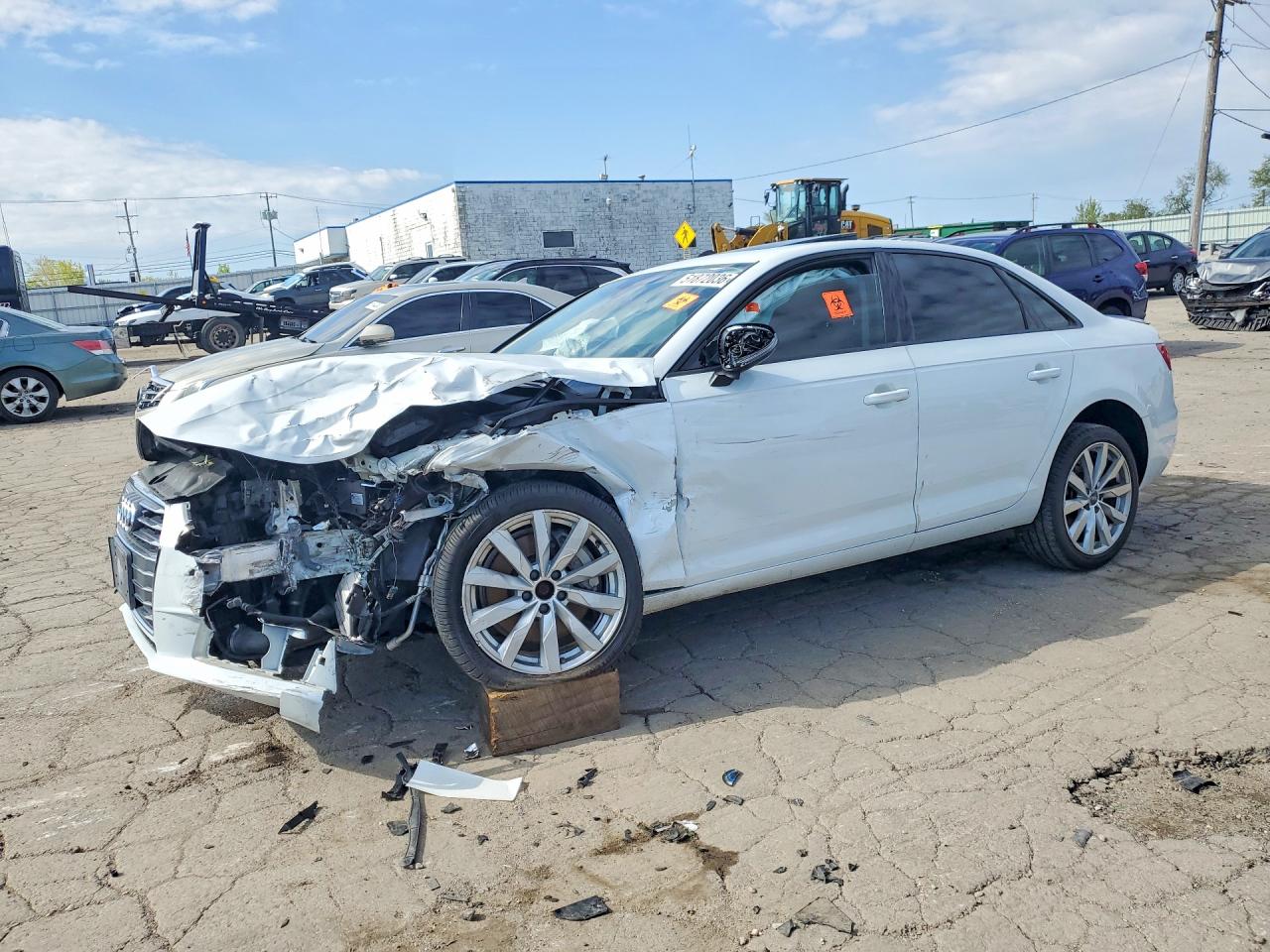 2017 Audi A4 Premium White vin: WAUANAF40HN039012