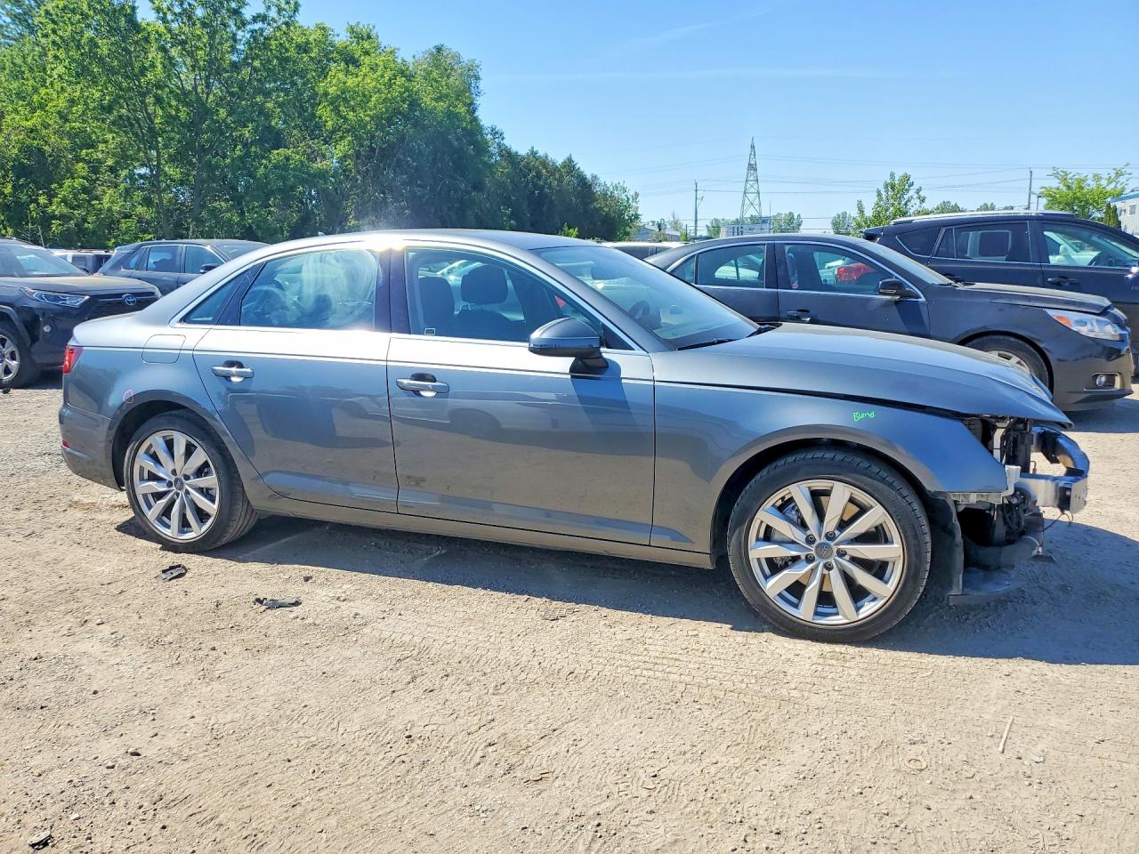 2019 Audi A4 Komfort Серый vin: WAUANAF45KA050778