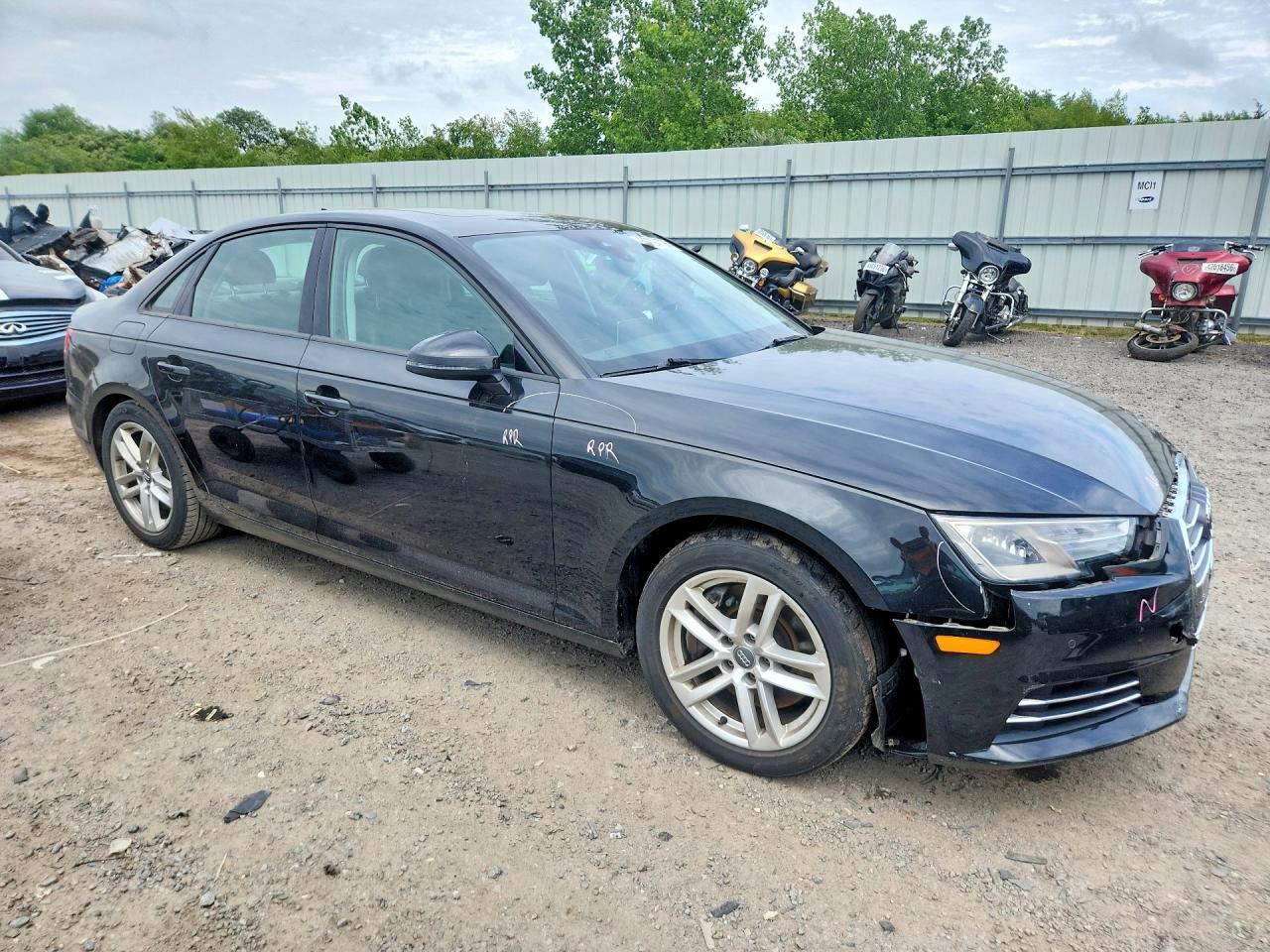 2017 Audi A4 Premium Черный vin: WAUANAF47HN018576