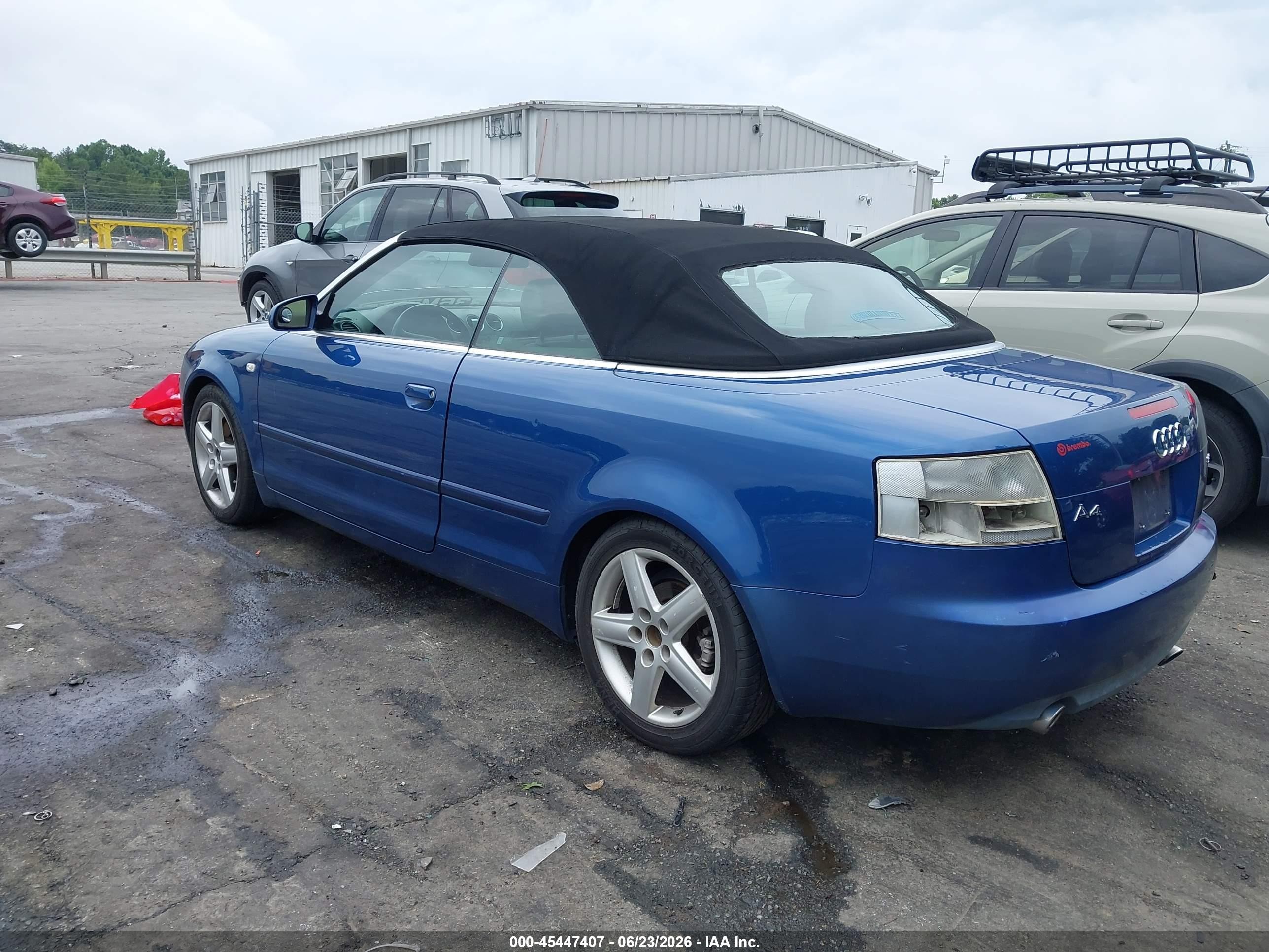 2003 Audi A4 3.0 Blue vin: WAUAT48H13K023547