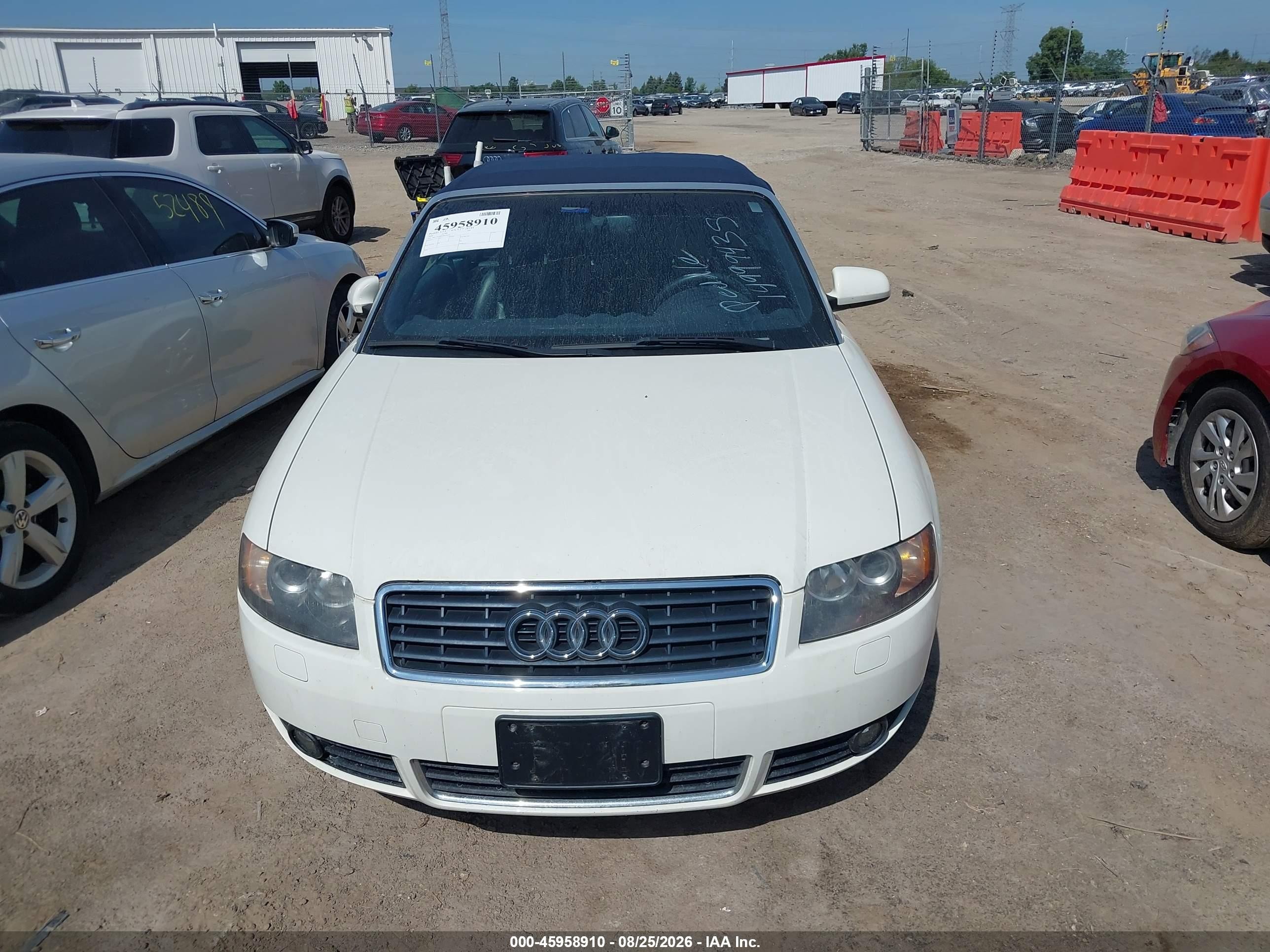 2004 Audi A4 3.0 White vin: WAUAT48H44K014732
