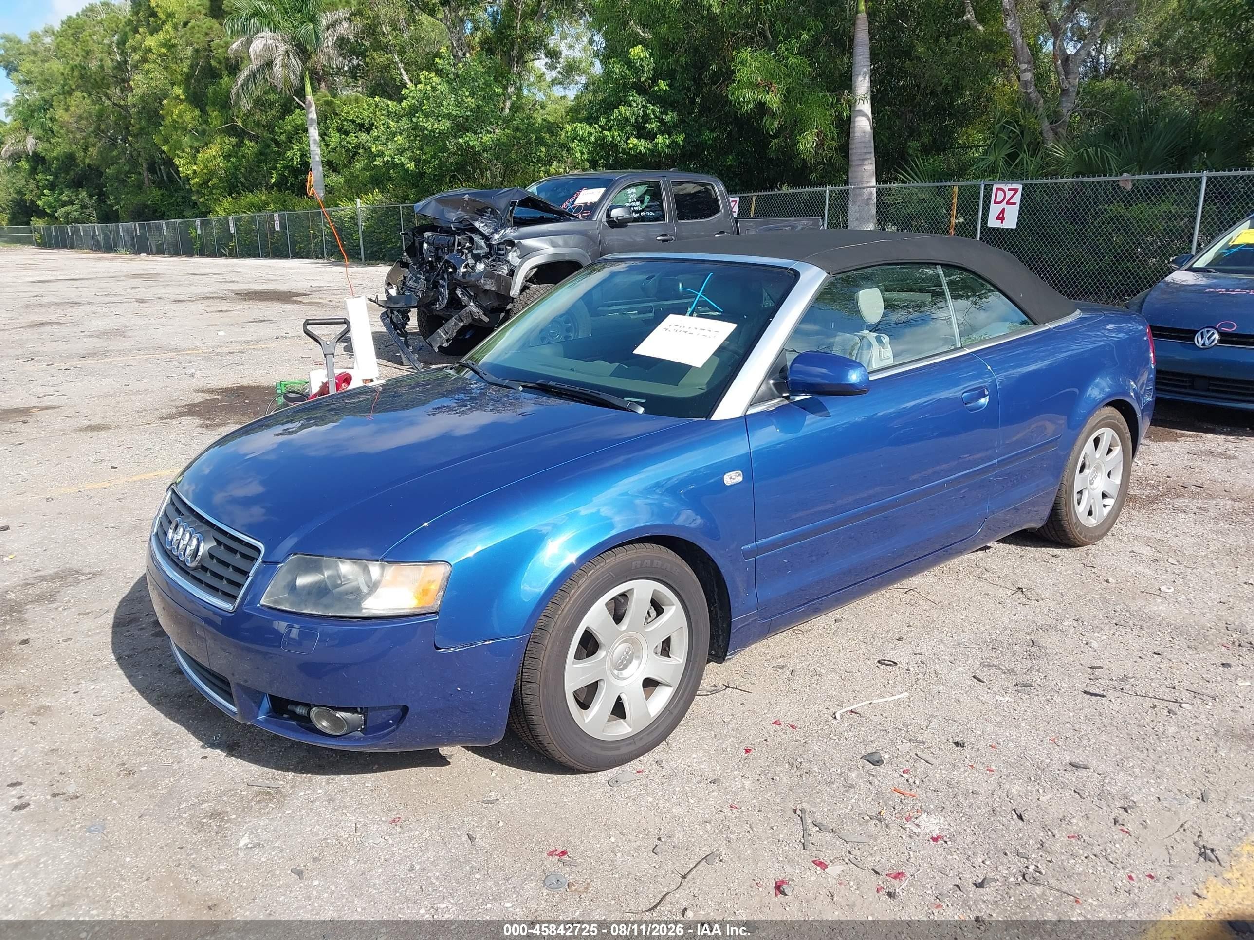 2004 Audi A4 3.0 Blue vin: WAUAT48H54K009331