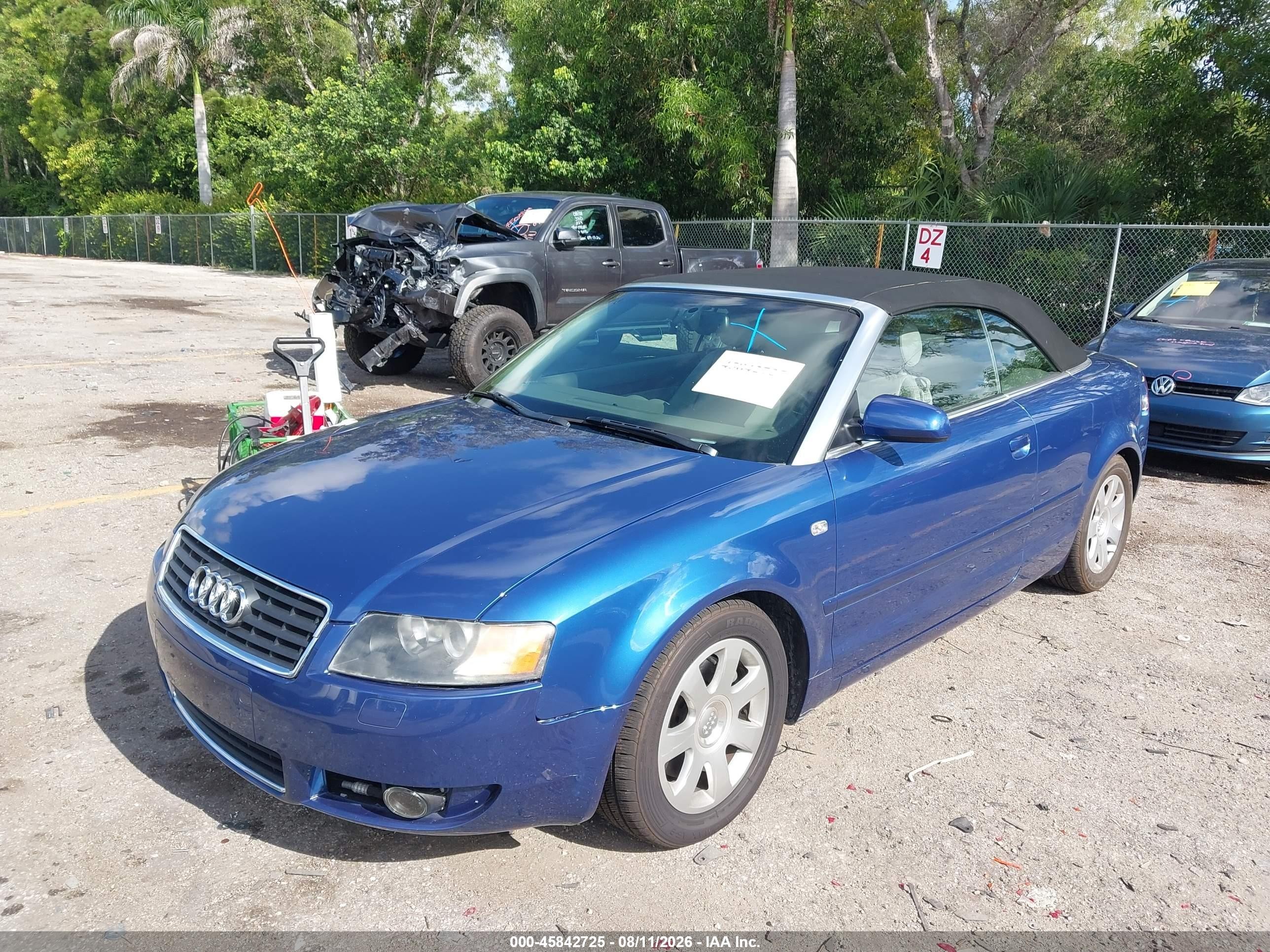 2004 Audi A4 3.0 Blue vin: WAUAT48H54K009331