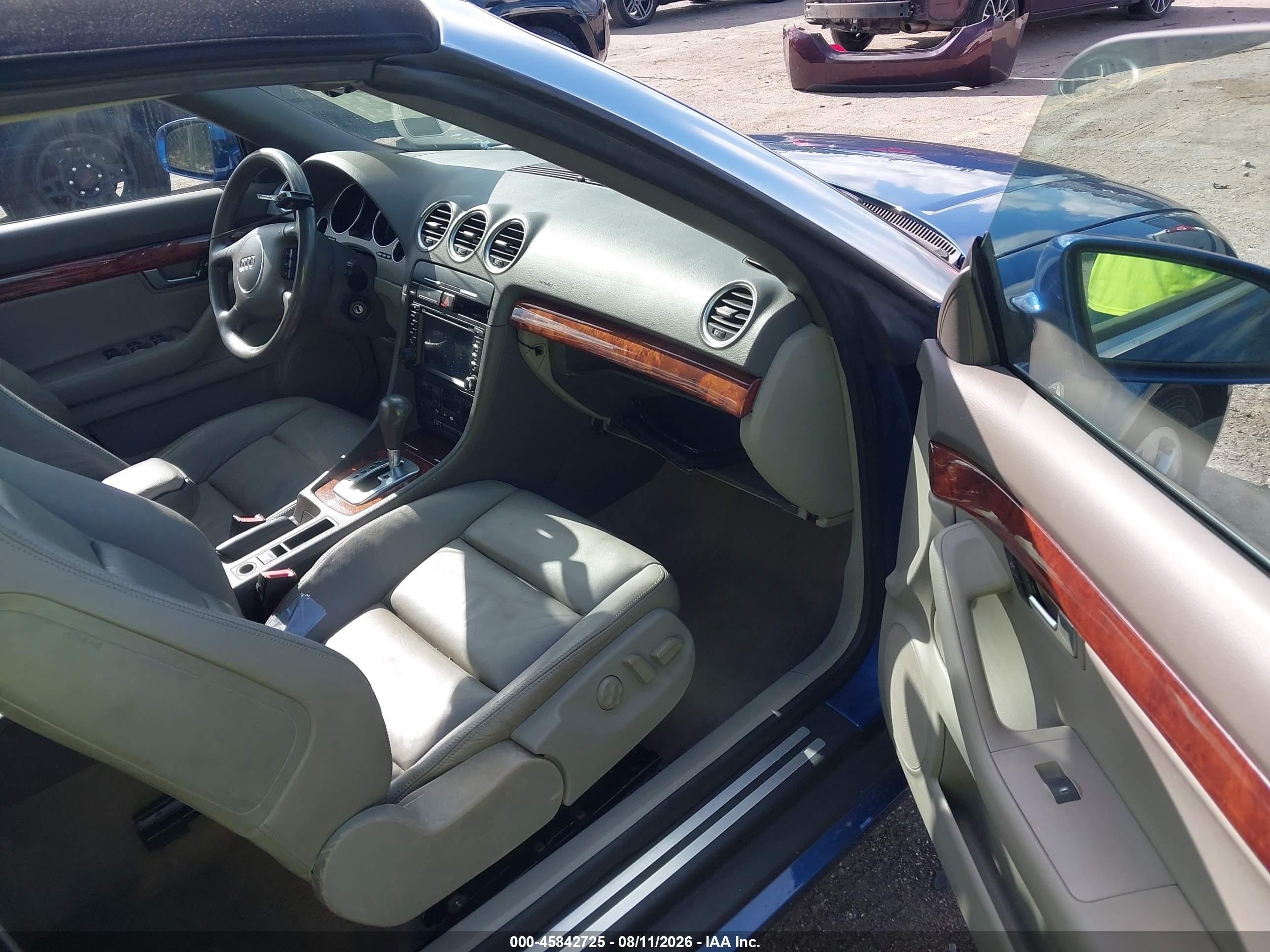 2004 Audi A4 3.0 Blue vin: WAUAT48H54K009331