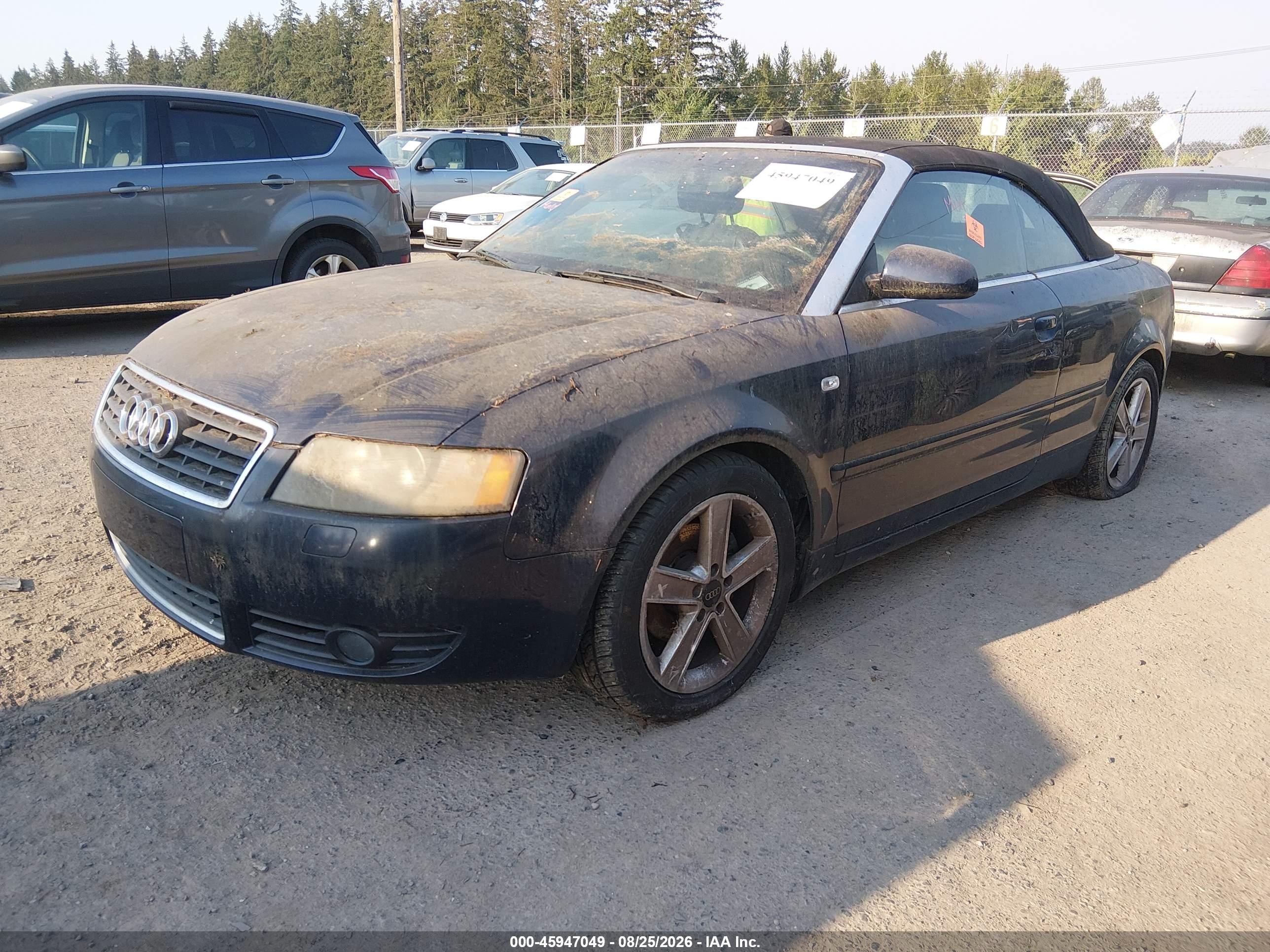 2003 Audi A4 3.0 Black vin: WAUAT48H83K015607