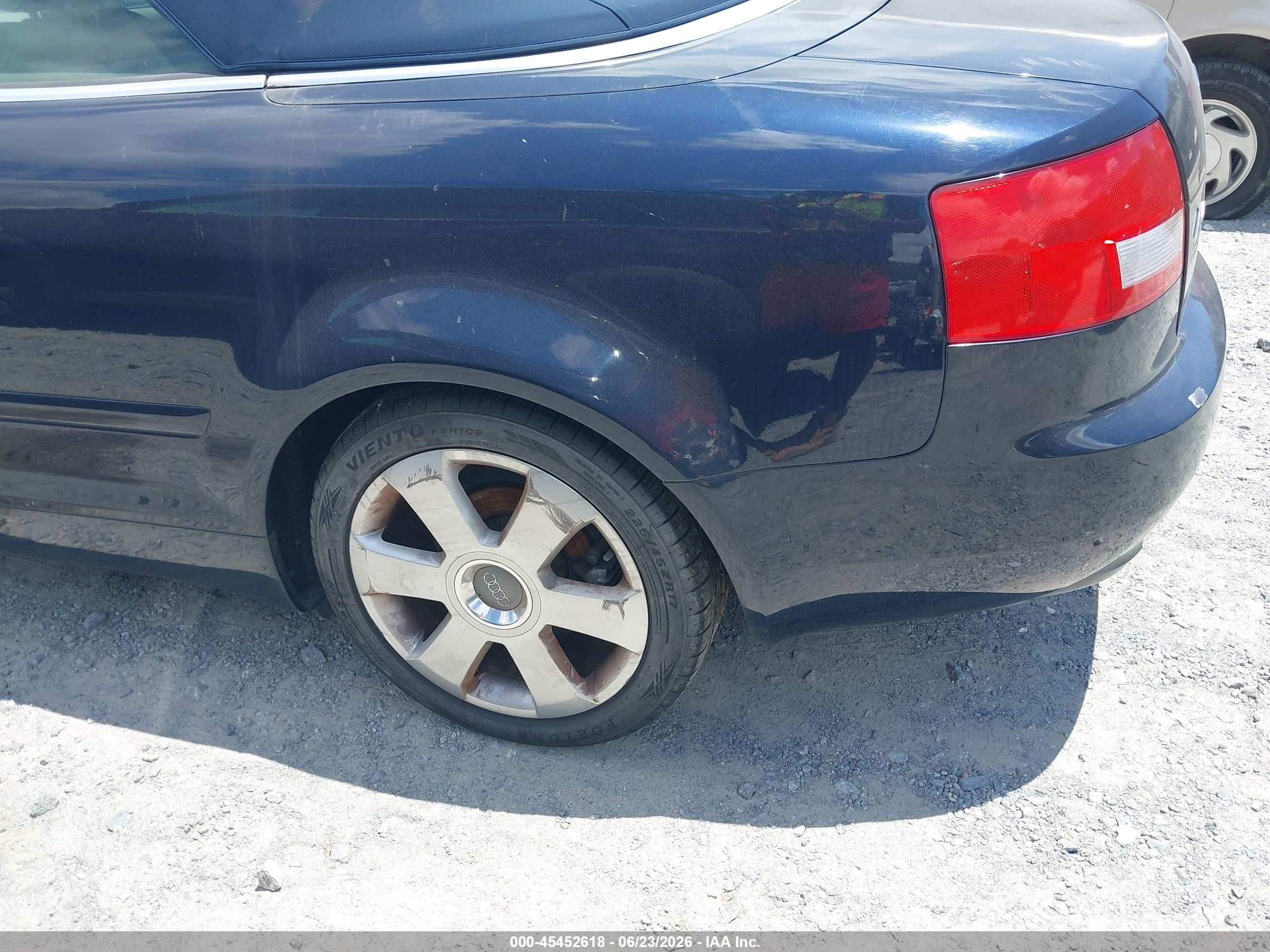 2003 Audi A4 3.0 Blue vin: WAUAT48HX3K010909