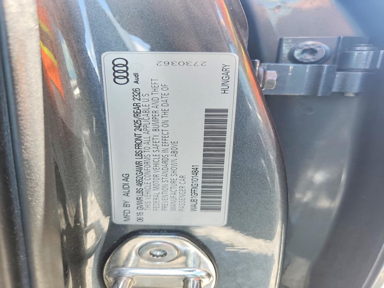 2016 Audi S3 Premium Plus Gray vin: WAUB1GFFXG1014841