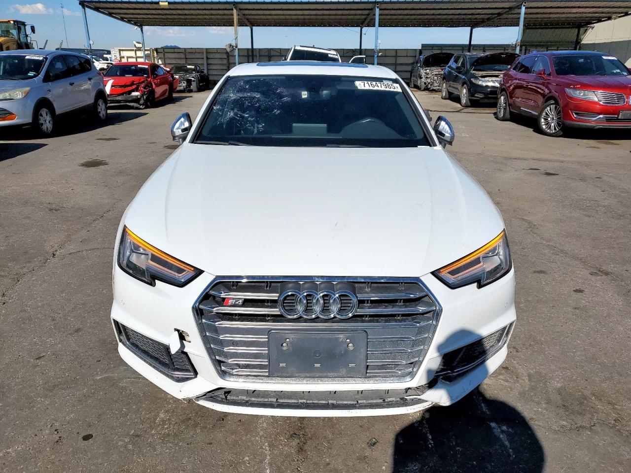 2018 Audi S4 Premium Plus White vin: WAUB4AF46JA080555