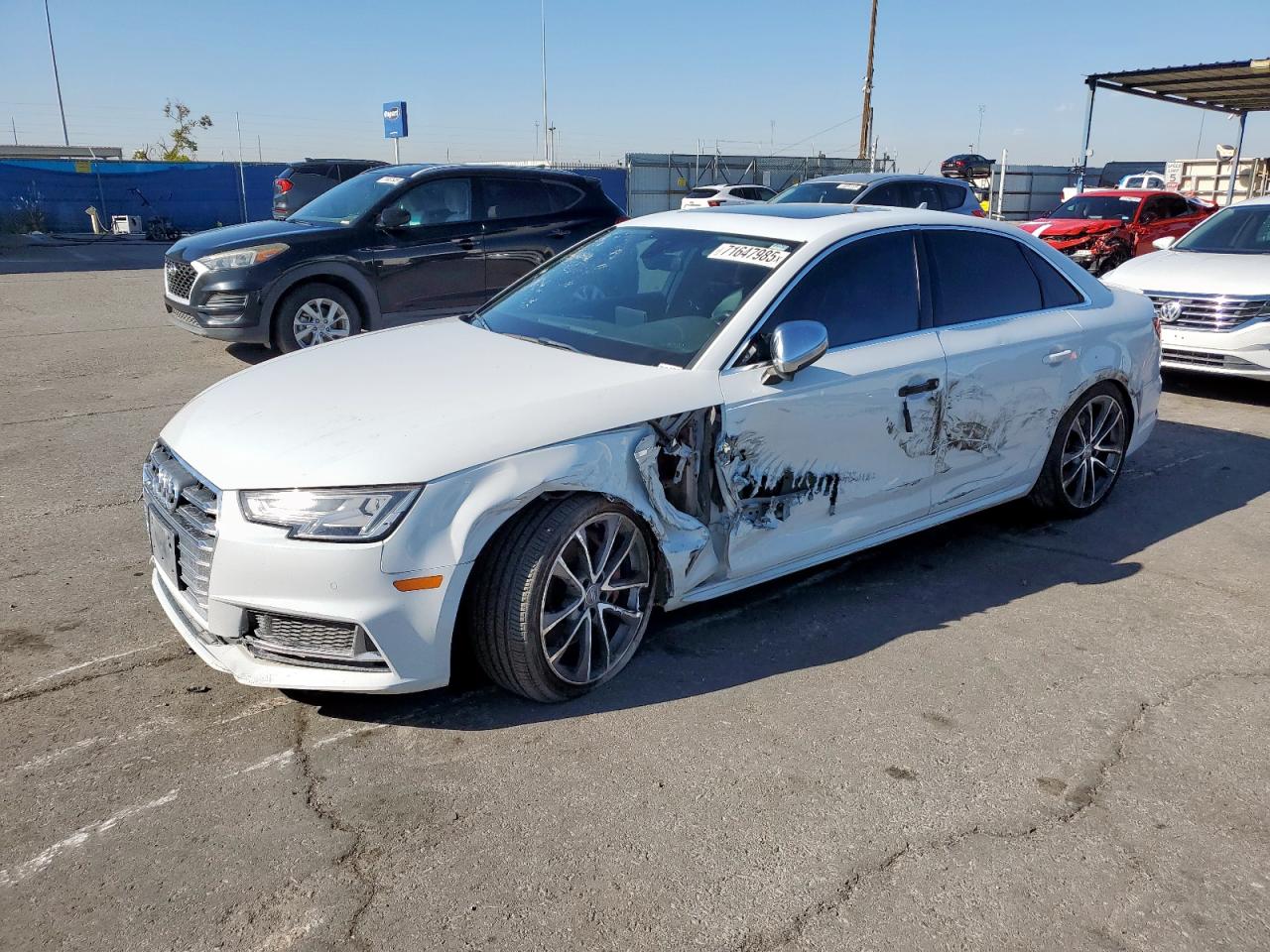 2018 Audi S4 Premium Plus White vin: WAUB4AF46JA080555