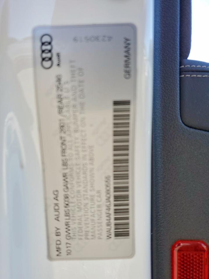 2018 Audi S4 Premium Plus White vin: WAUB4AF46JA080555